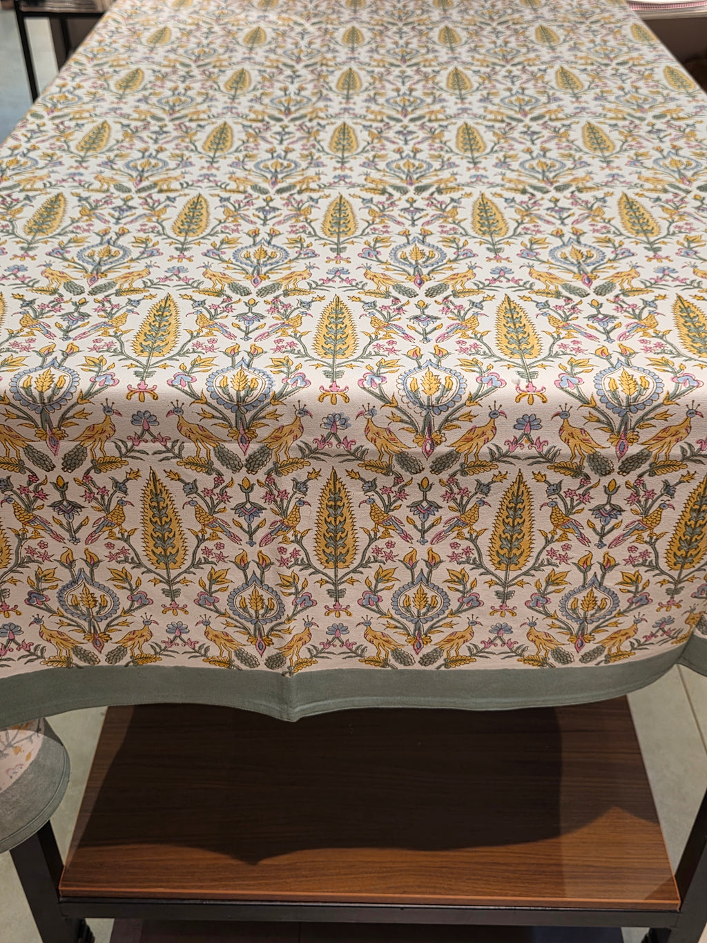 Hand Block Printed Table Cloth – 8 SEATER