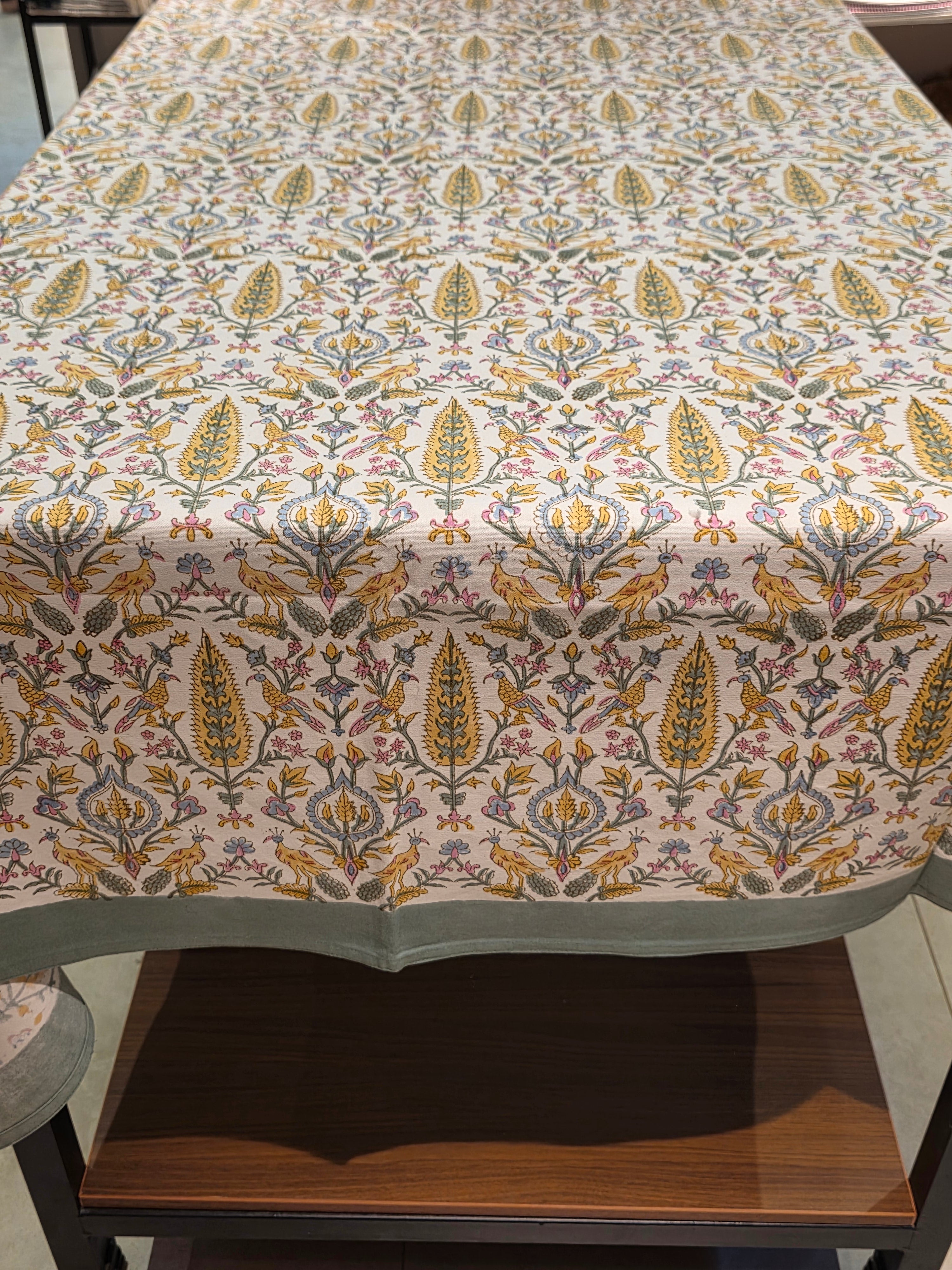 Hand Block Printed Table Cloth – 8 SEATER