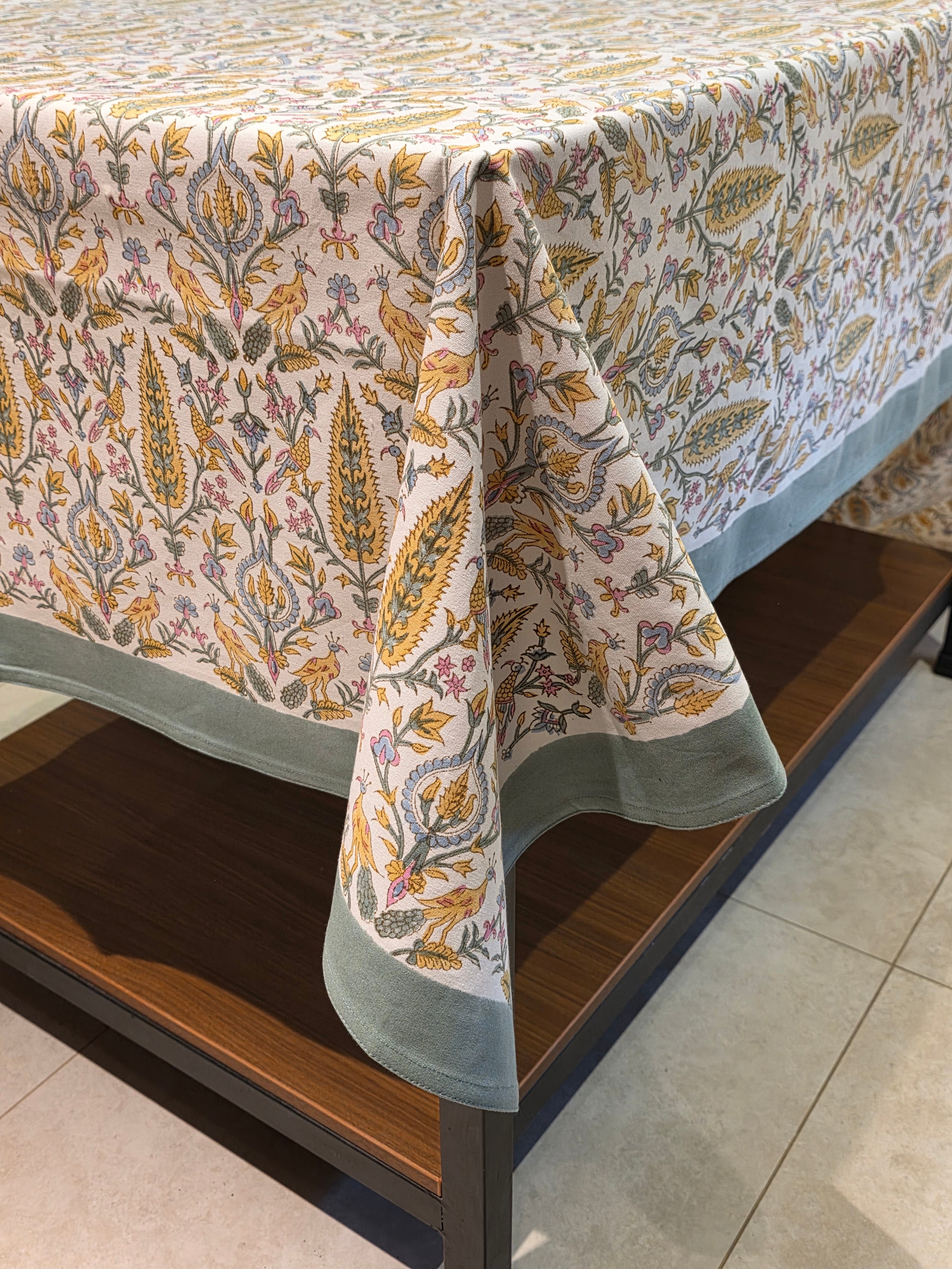 Hand Block Printed Table Cloth – 8 SEATER