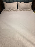 English Print Cotton Bedsheet Set with Hakoba Lace – King Size
