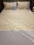 King Size Cotton Bedsheet Set with Hakoba Lace