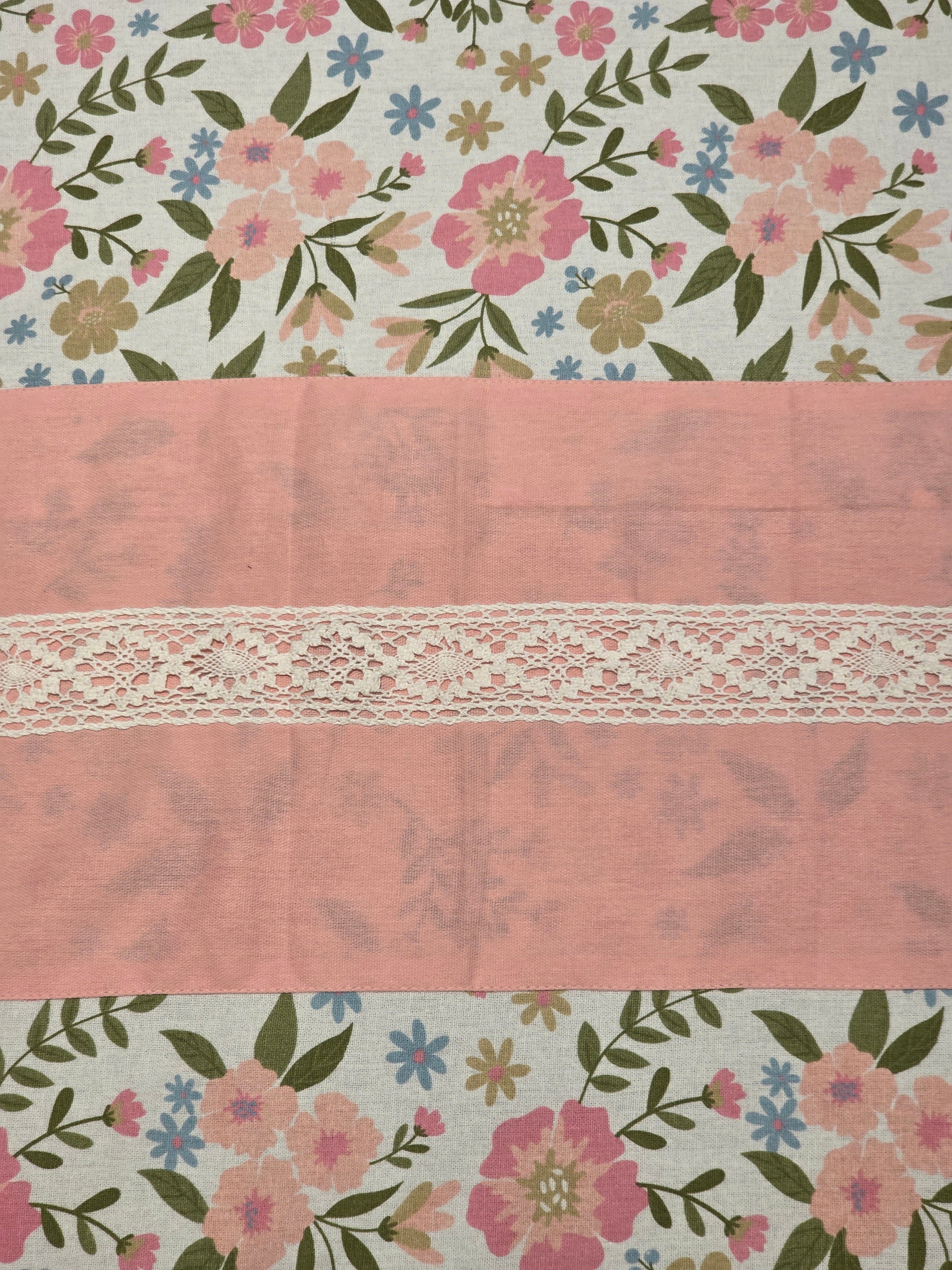 Floral Print Hakoba Lace Bedsheet