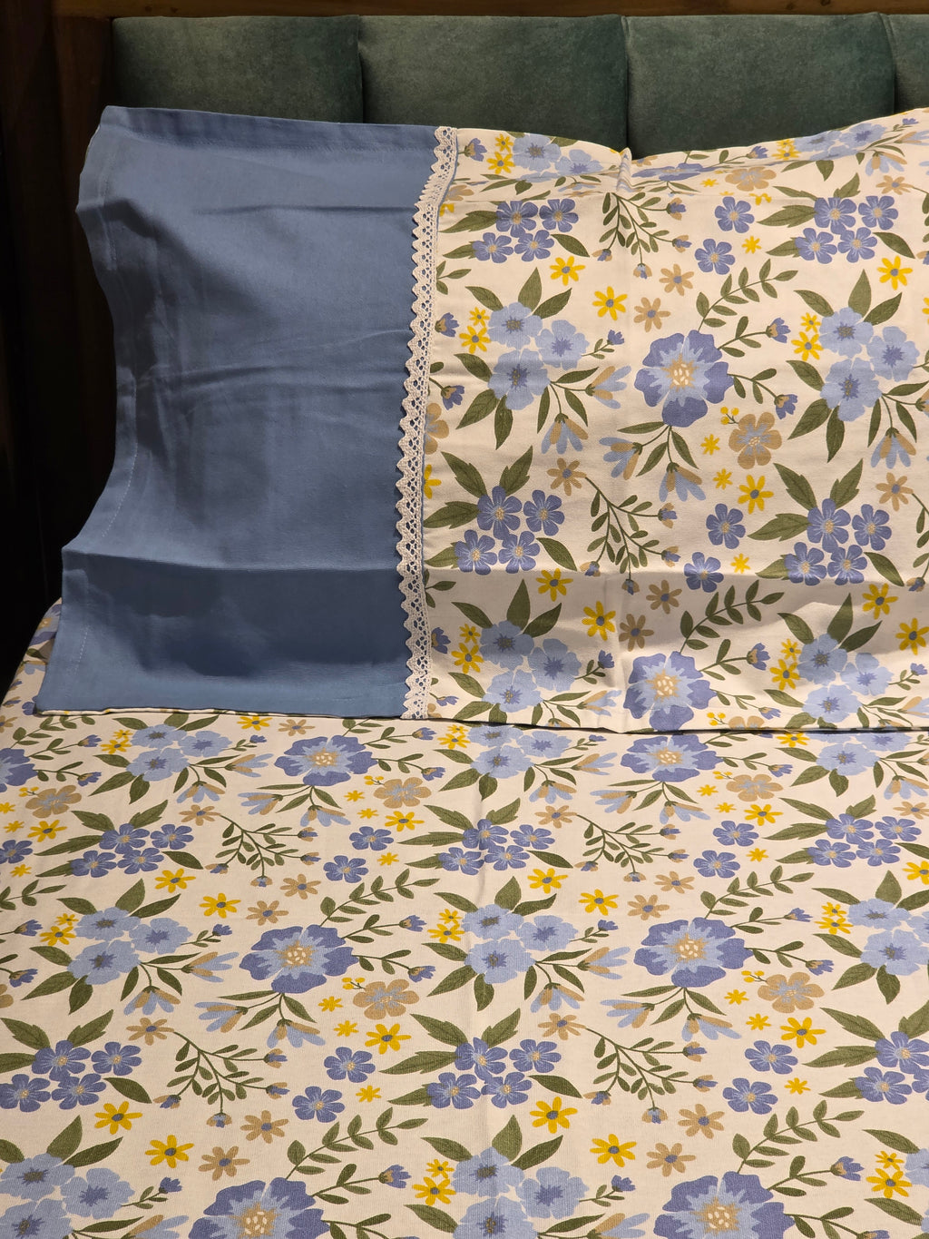 Floral Print Hakoba Lace Bedsheet