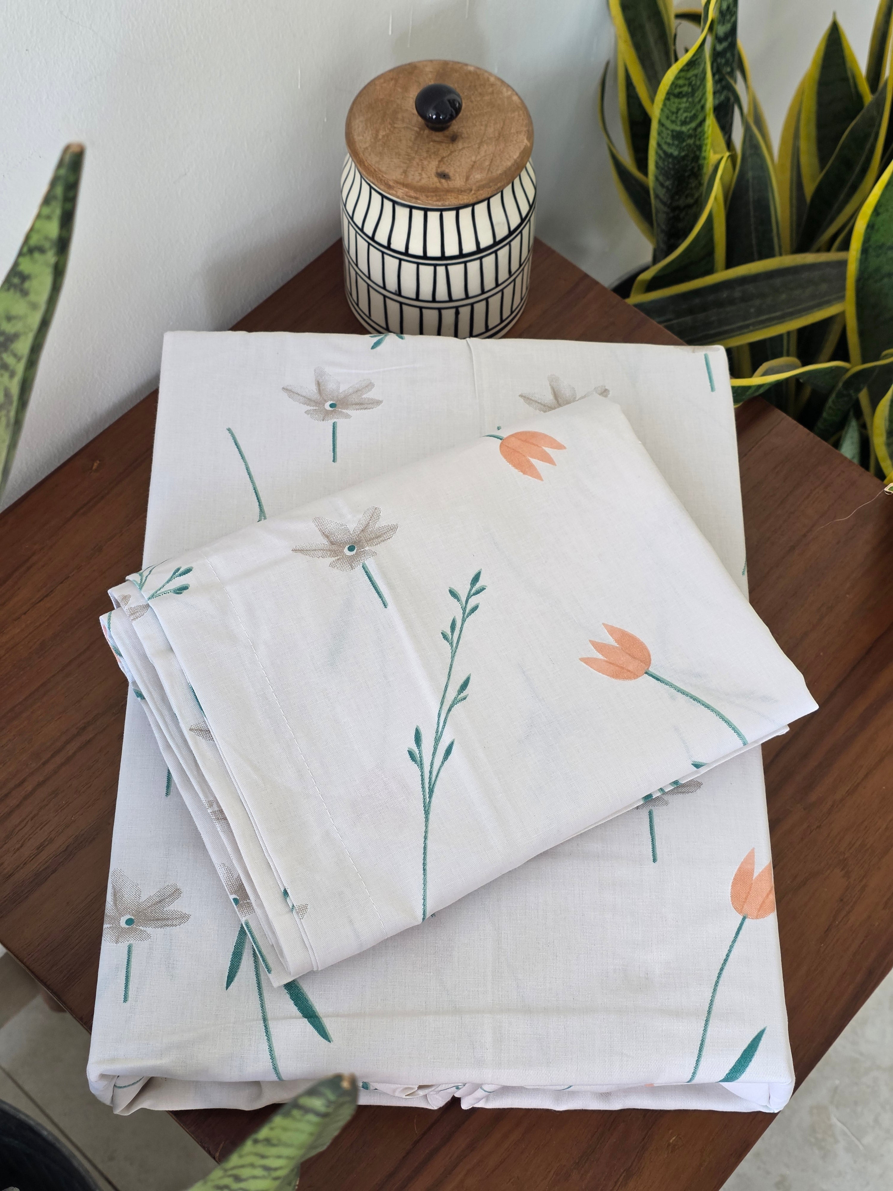 300 TC Pure Cotton Fitted Bedsheet