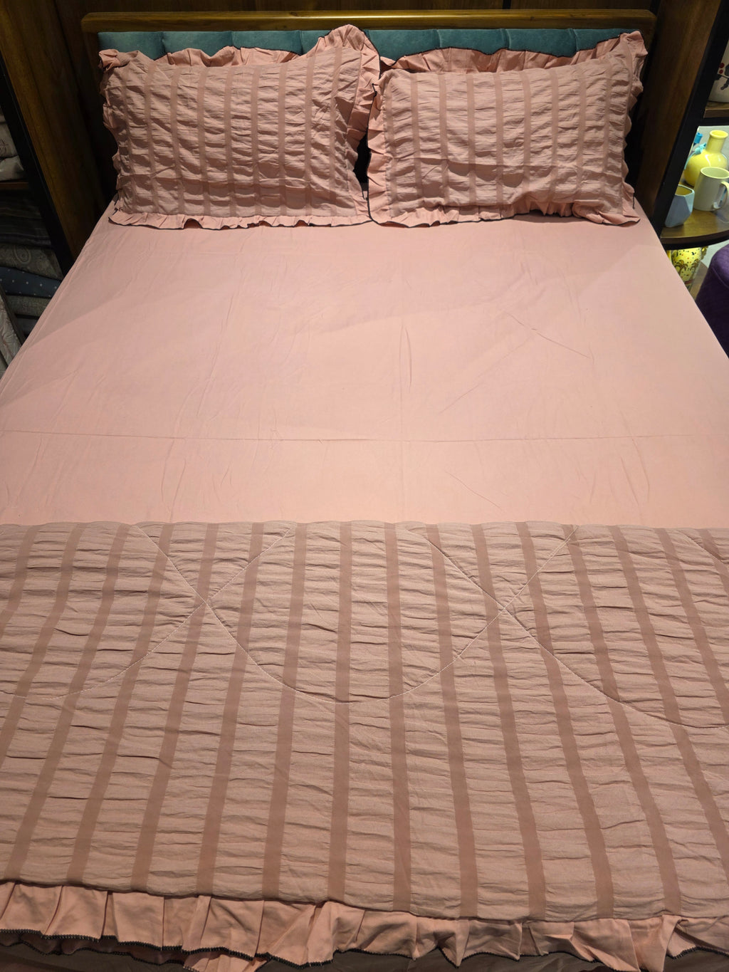 Ruched Comforter Set – King Size