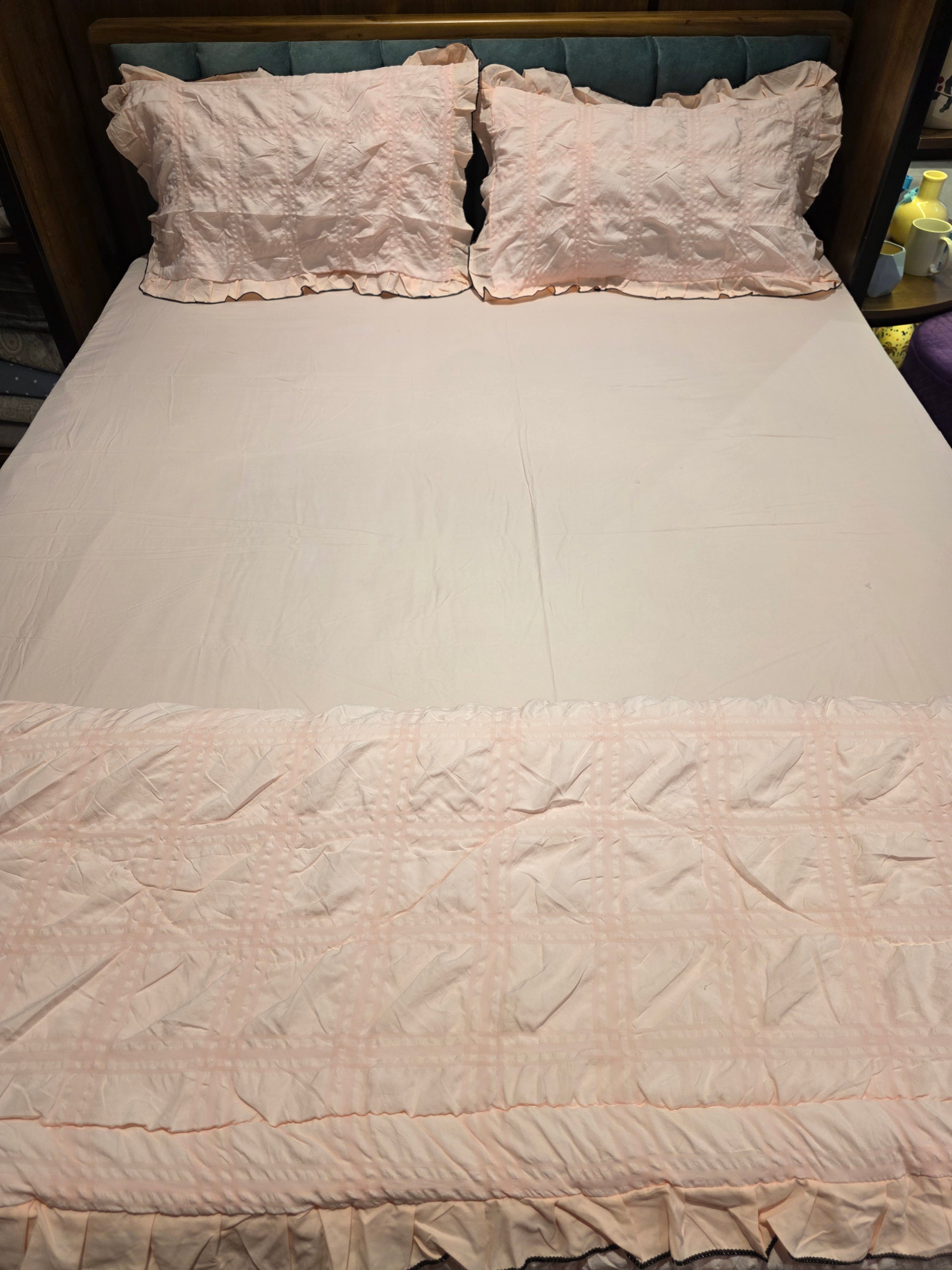 Ruched Comforter Set – King Size