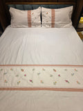 King Size Embroidered Lace Bedsheet Set