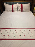 King Size Embroidered Lace Bedsheet Set