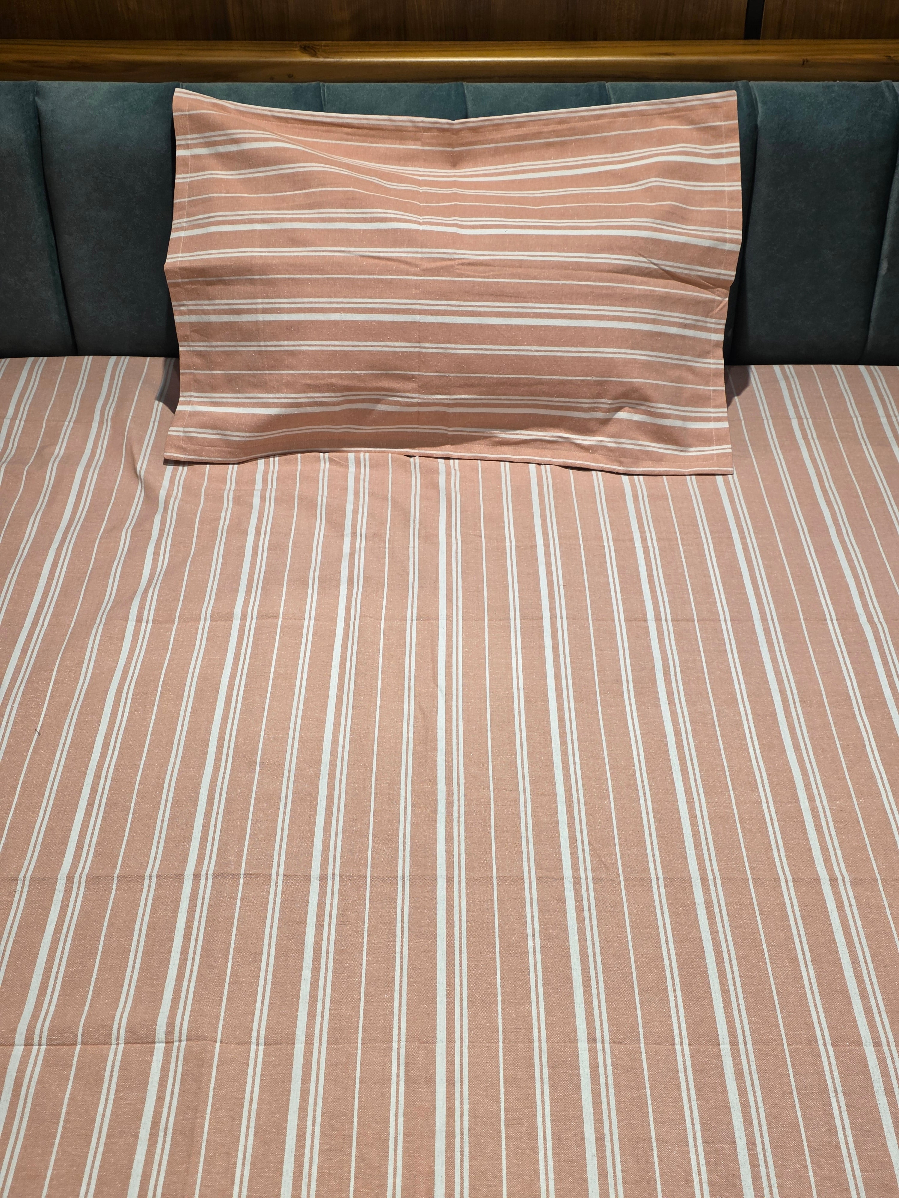 Pure Cotton Pastel Single Bedsheet Set