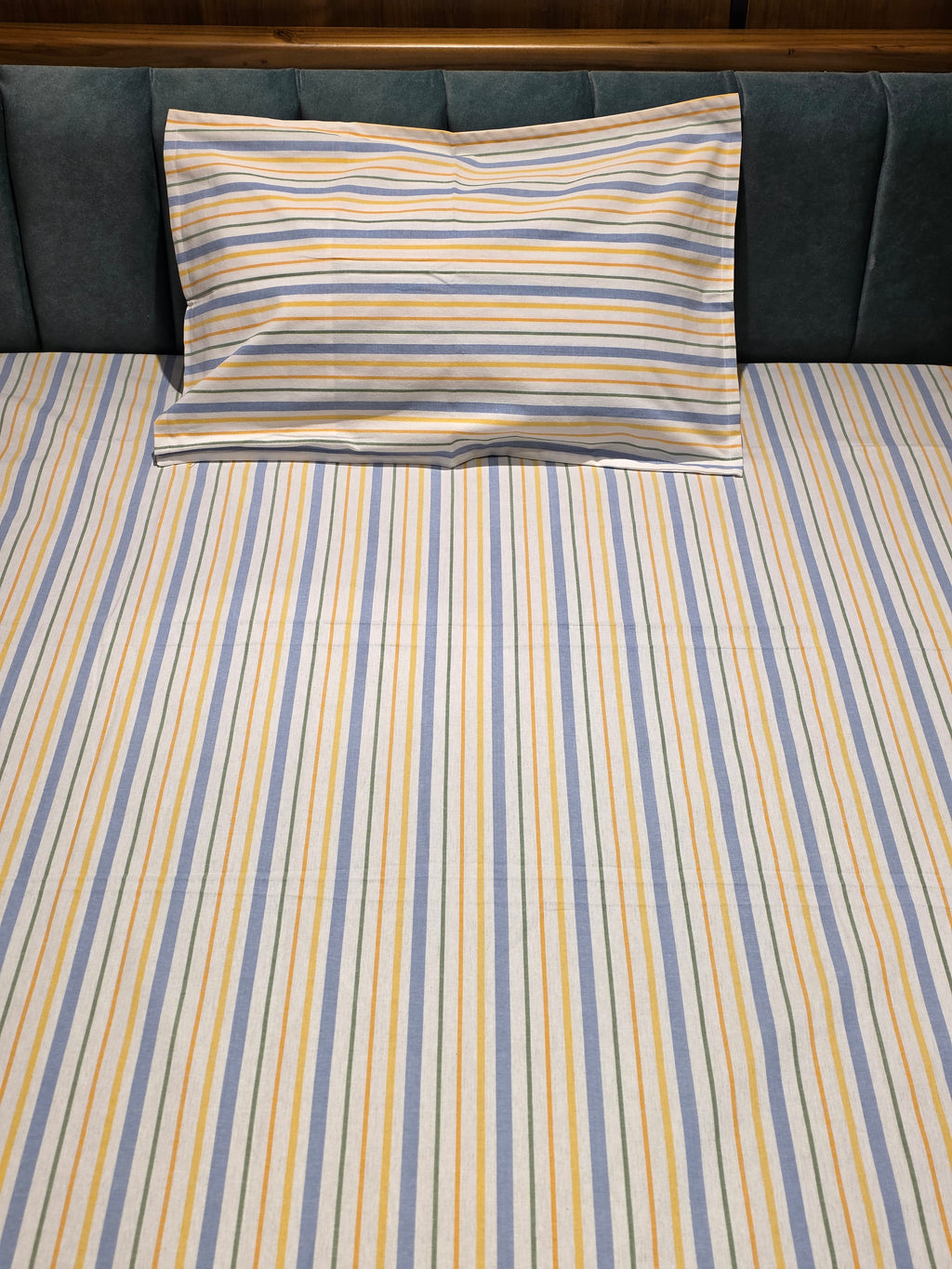 Pure Cotton Pastel Single Bedsheet Set
