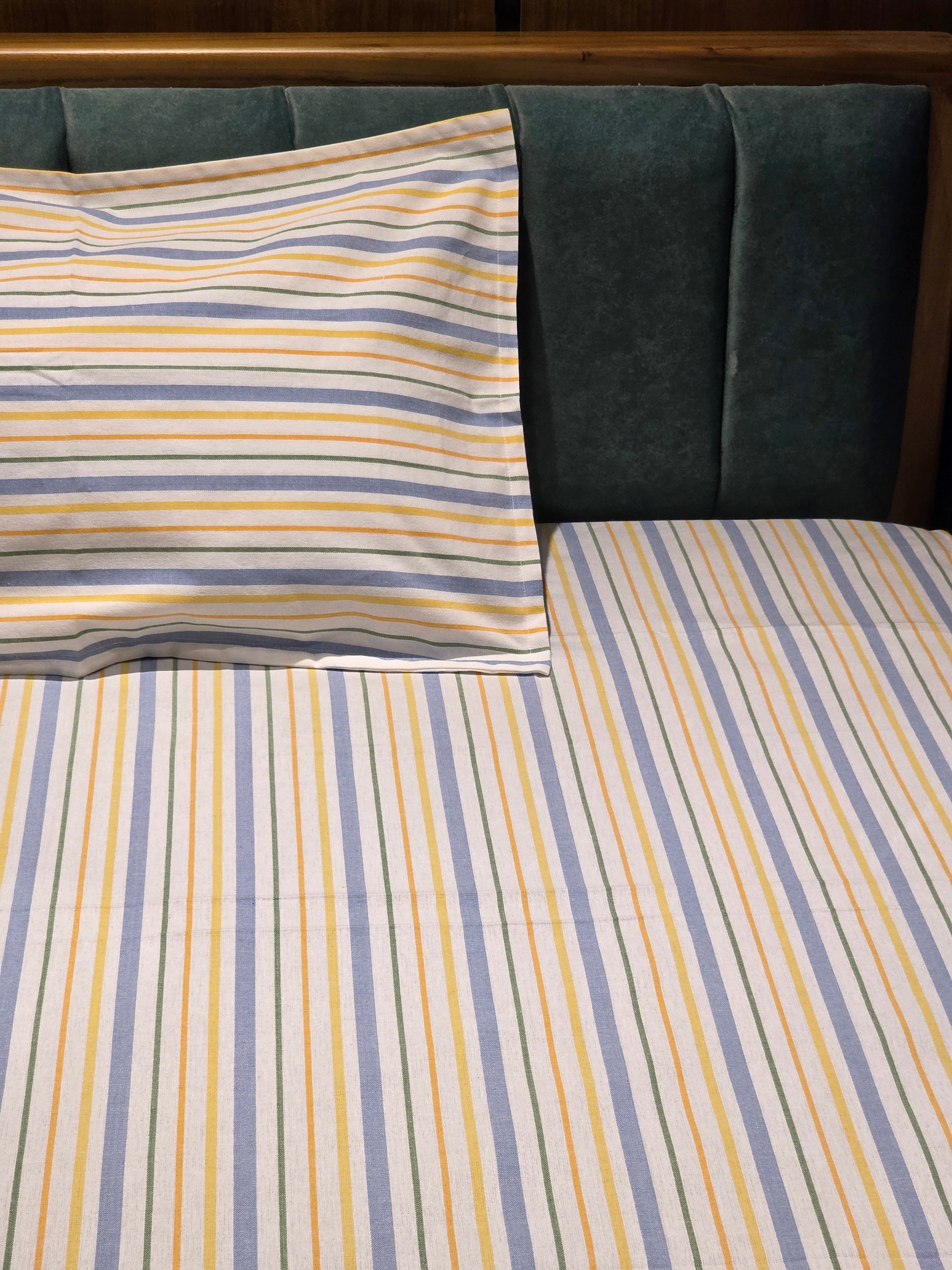 Pure Cotton Pastel Single Bedsheet Set