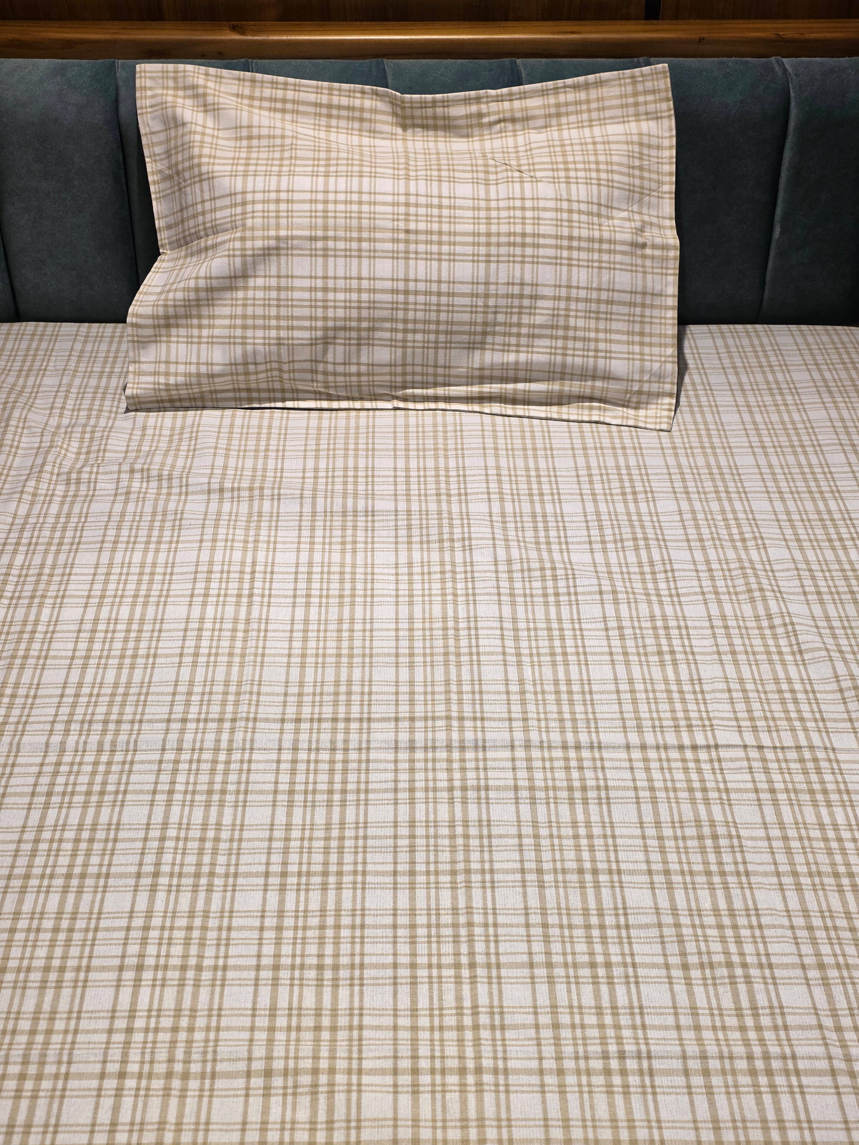 Pure Cotton Pastel Single Bedsheet Set