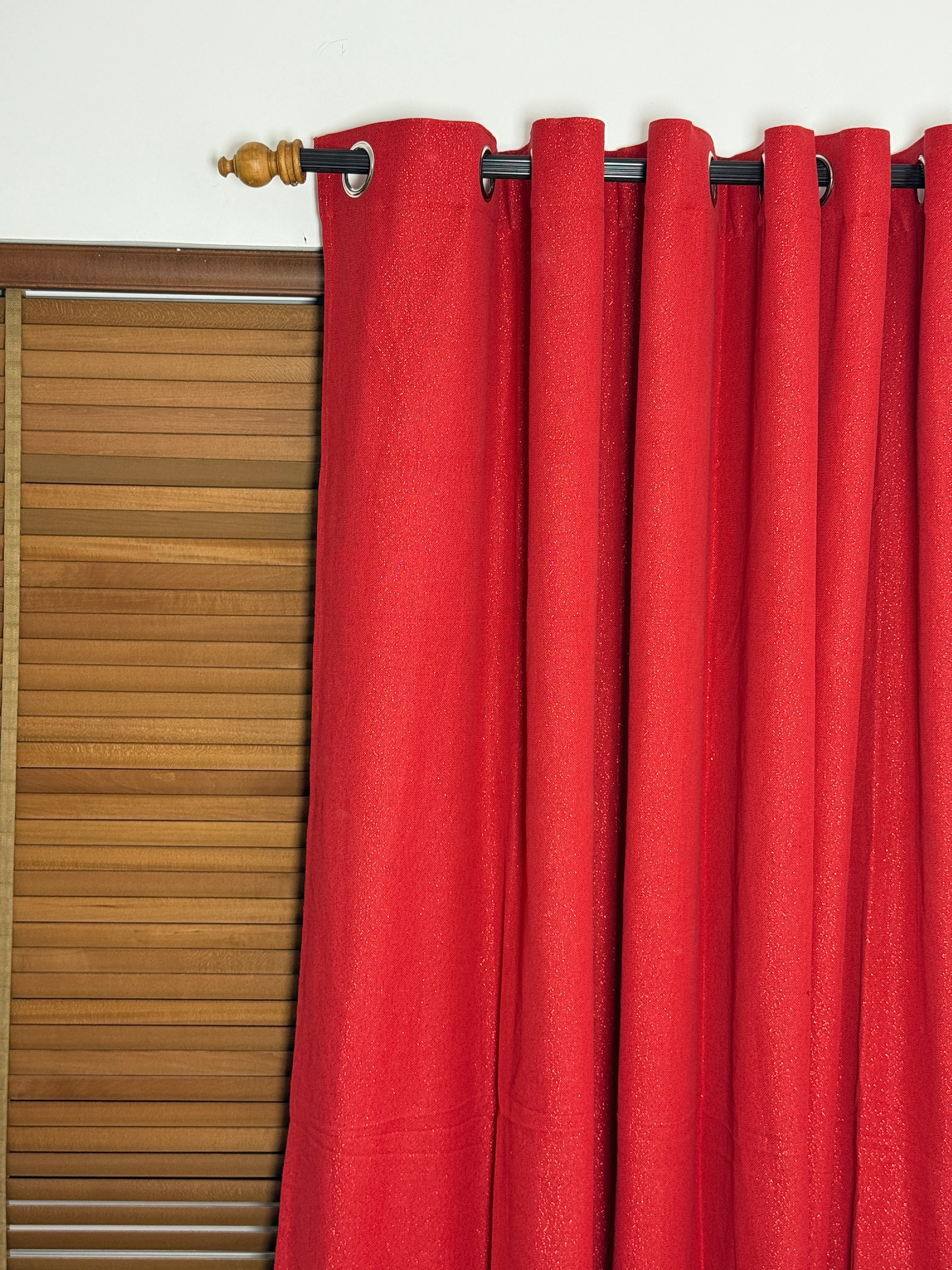Plain Cotton Curtain with Subtle Shimmer