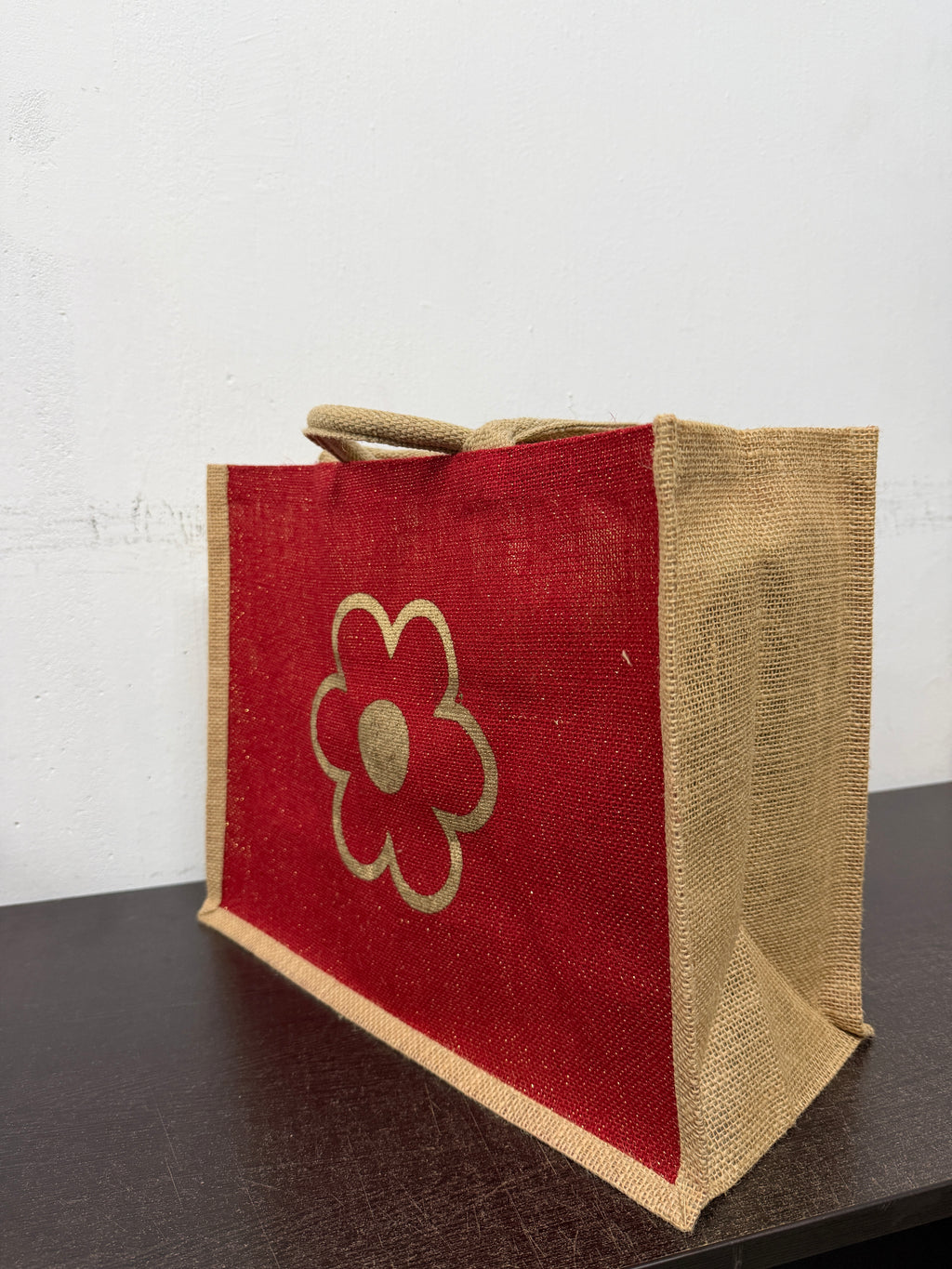 Christmas Themed Jute Bag Set of  10 Bags