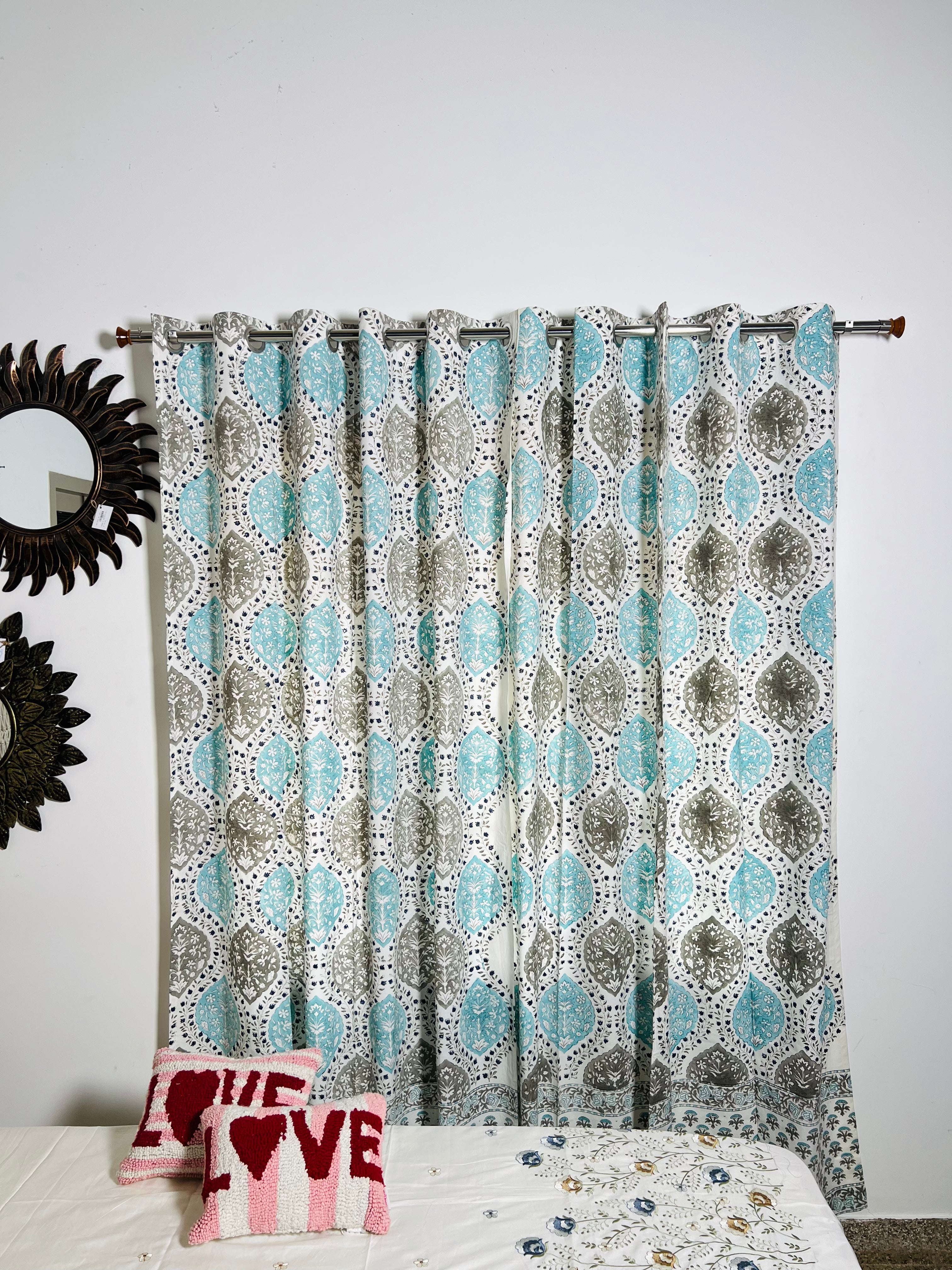 Hand Block Print Curtains – 7 FT
