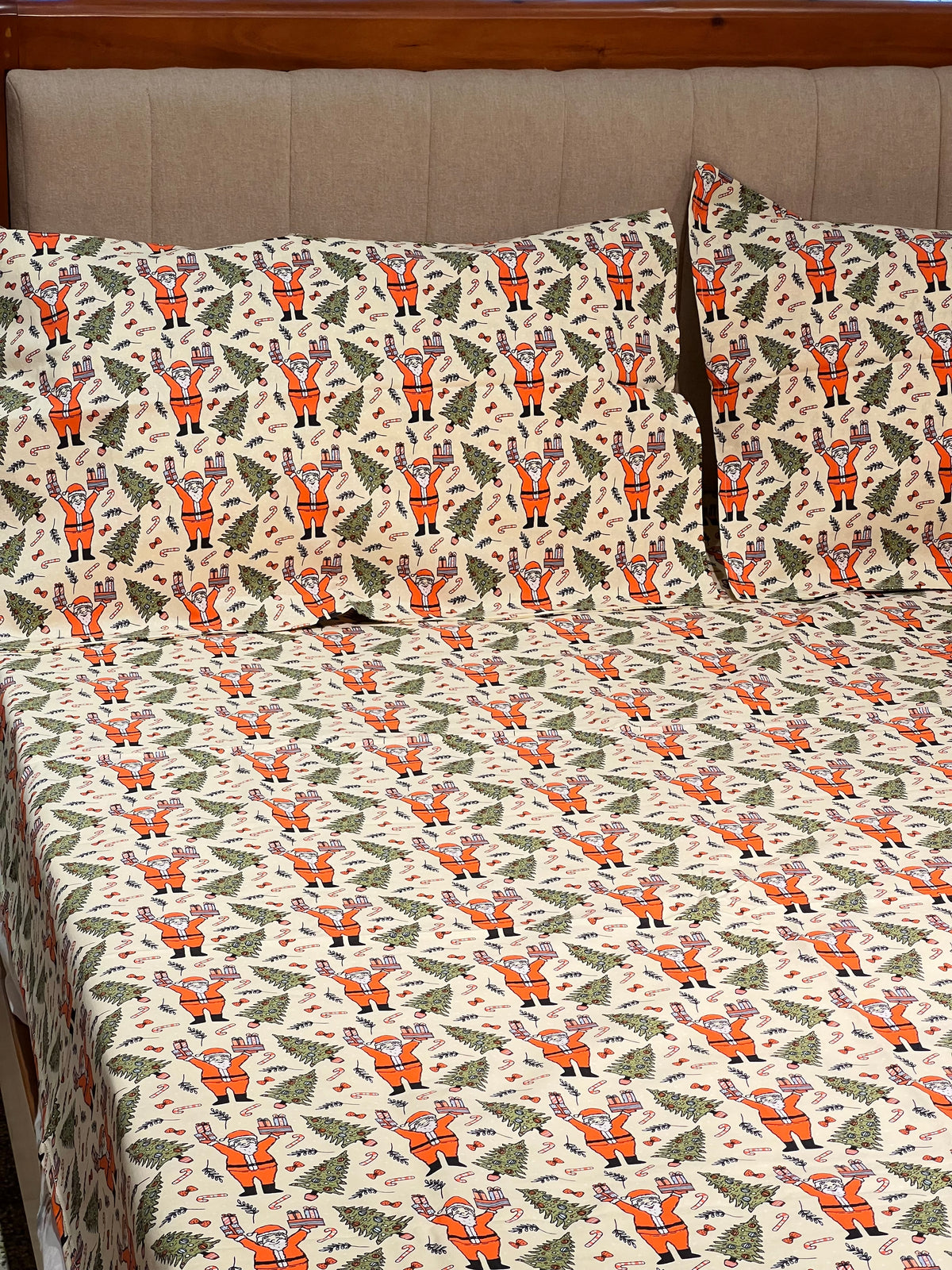 Xmas Theme Single Bedsheets