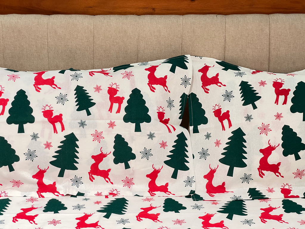 Xmas Theme Single Bedsheets