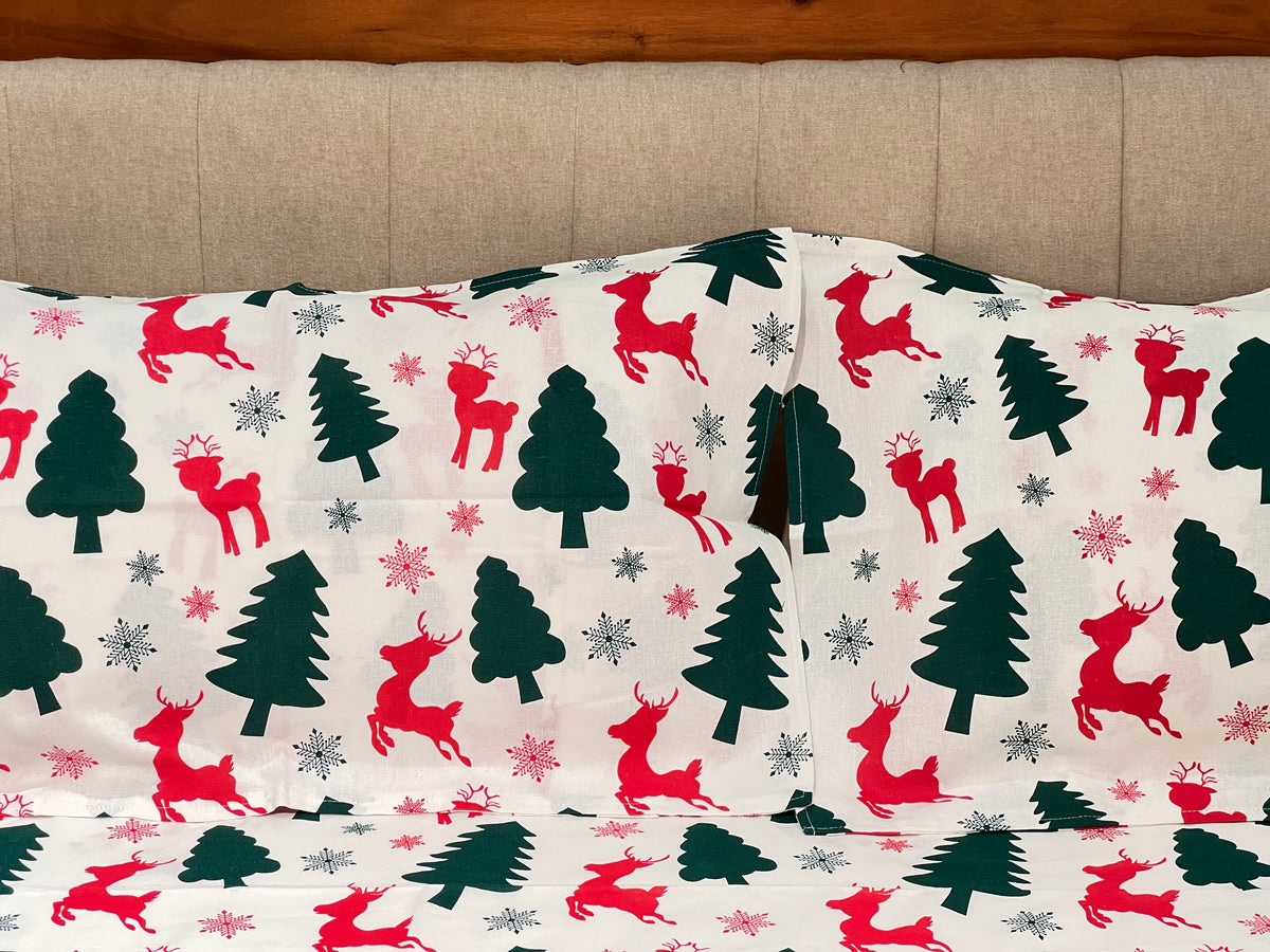 Xmas Theme Single Bedsheets