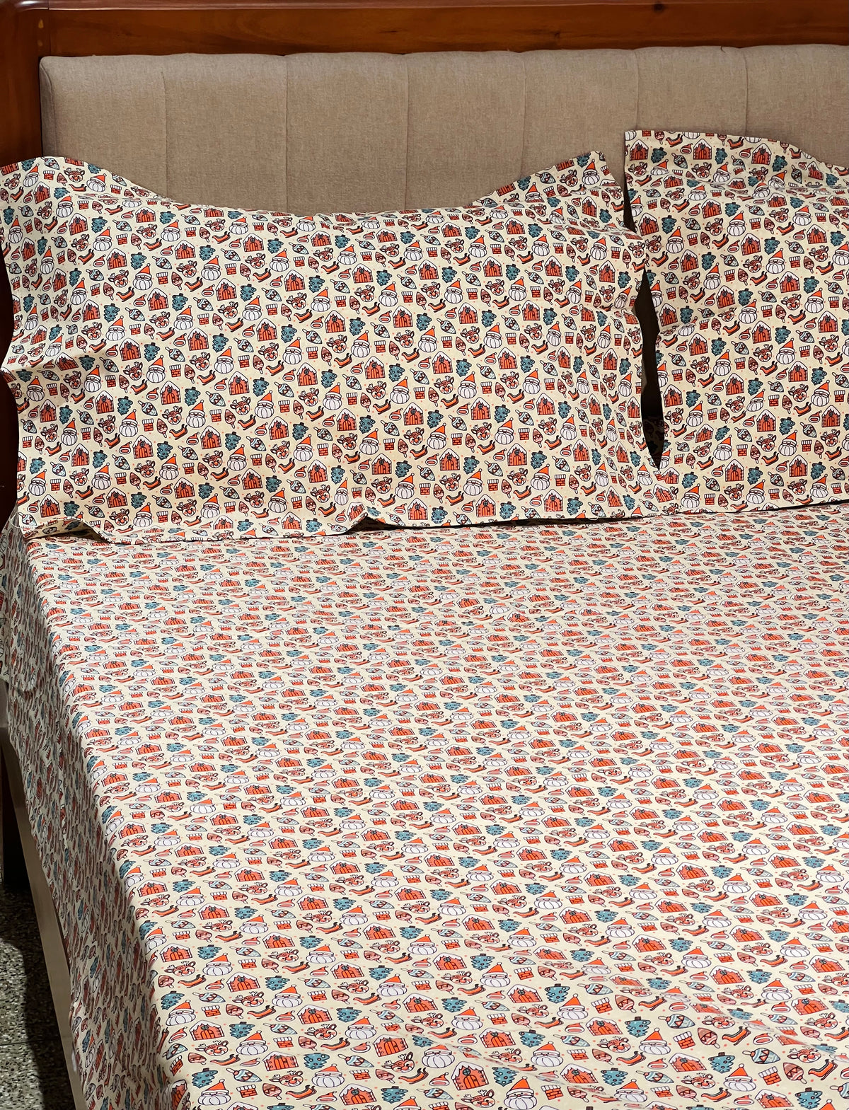 Xmas Theme Single Bedsheets
