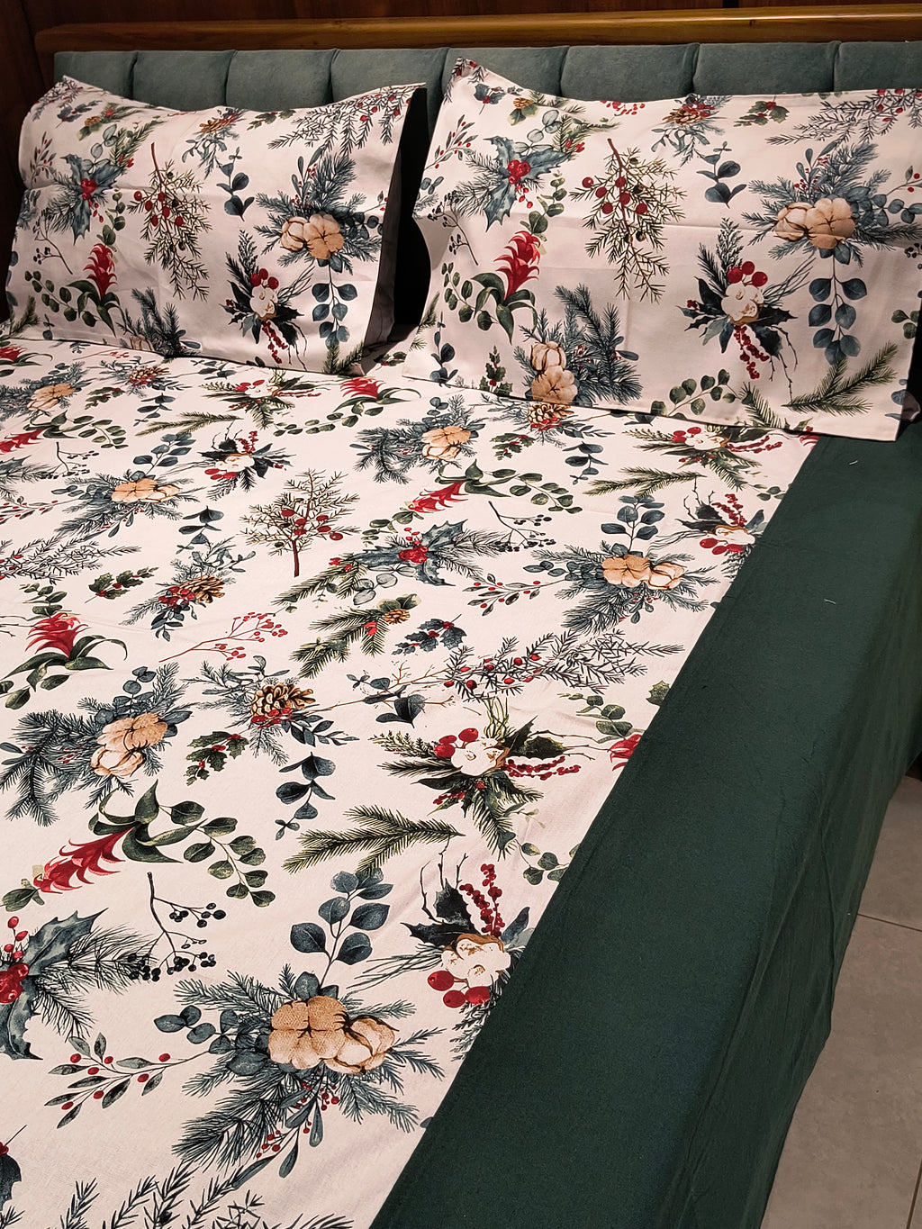 Xmas Theme King Size Bedsheets