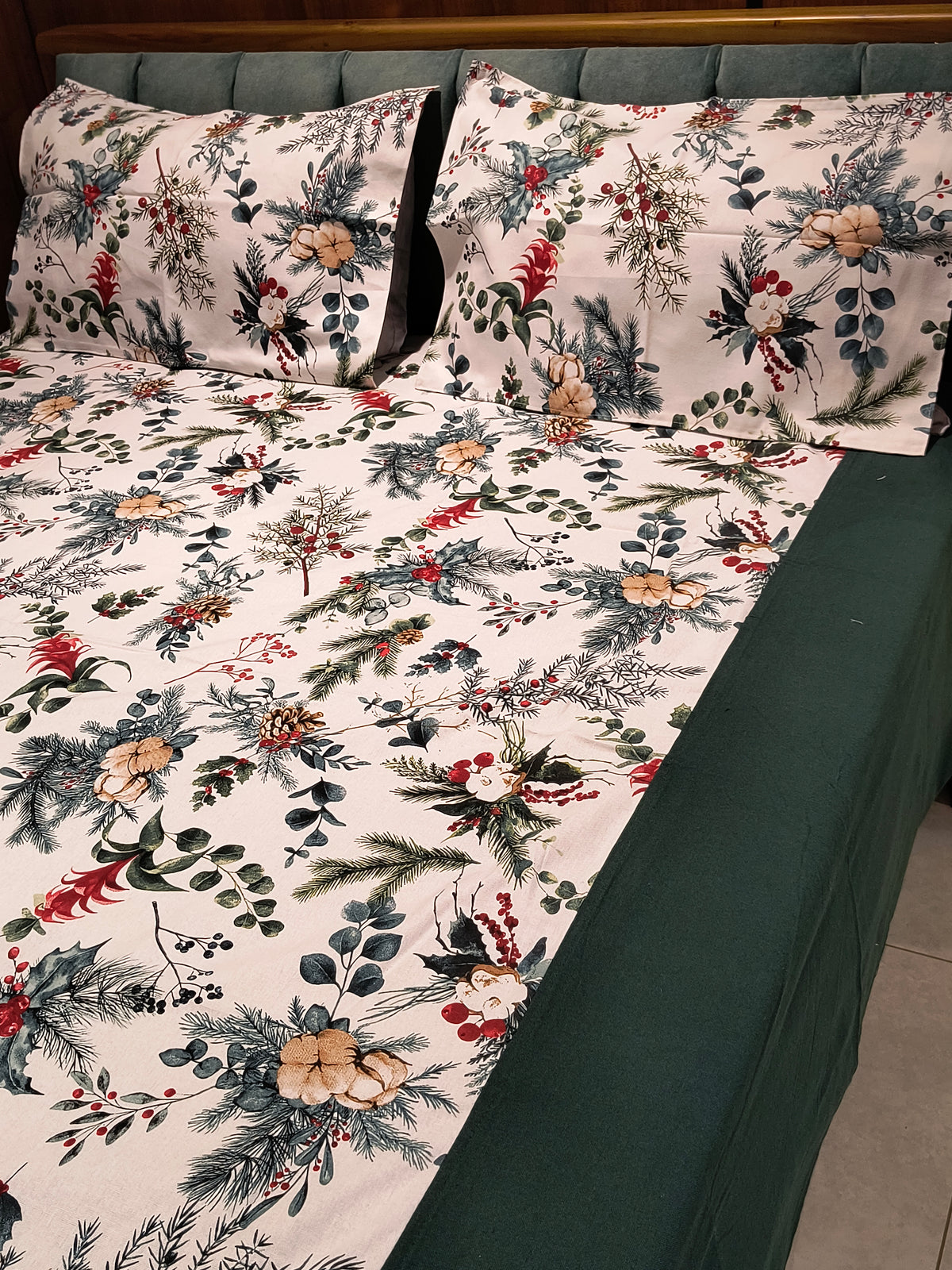 Xmas Theme King Size Bedsheets