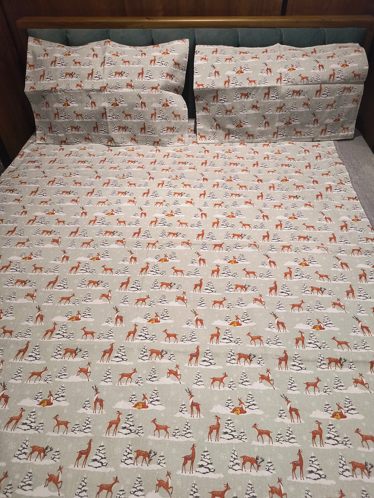 Xmas Theme King Size Bedsheets