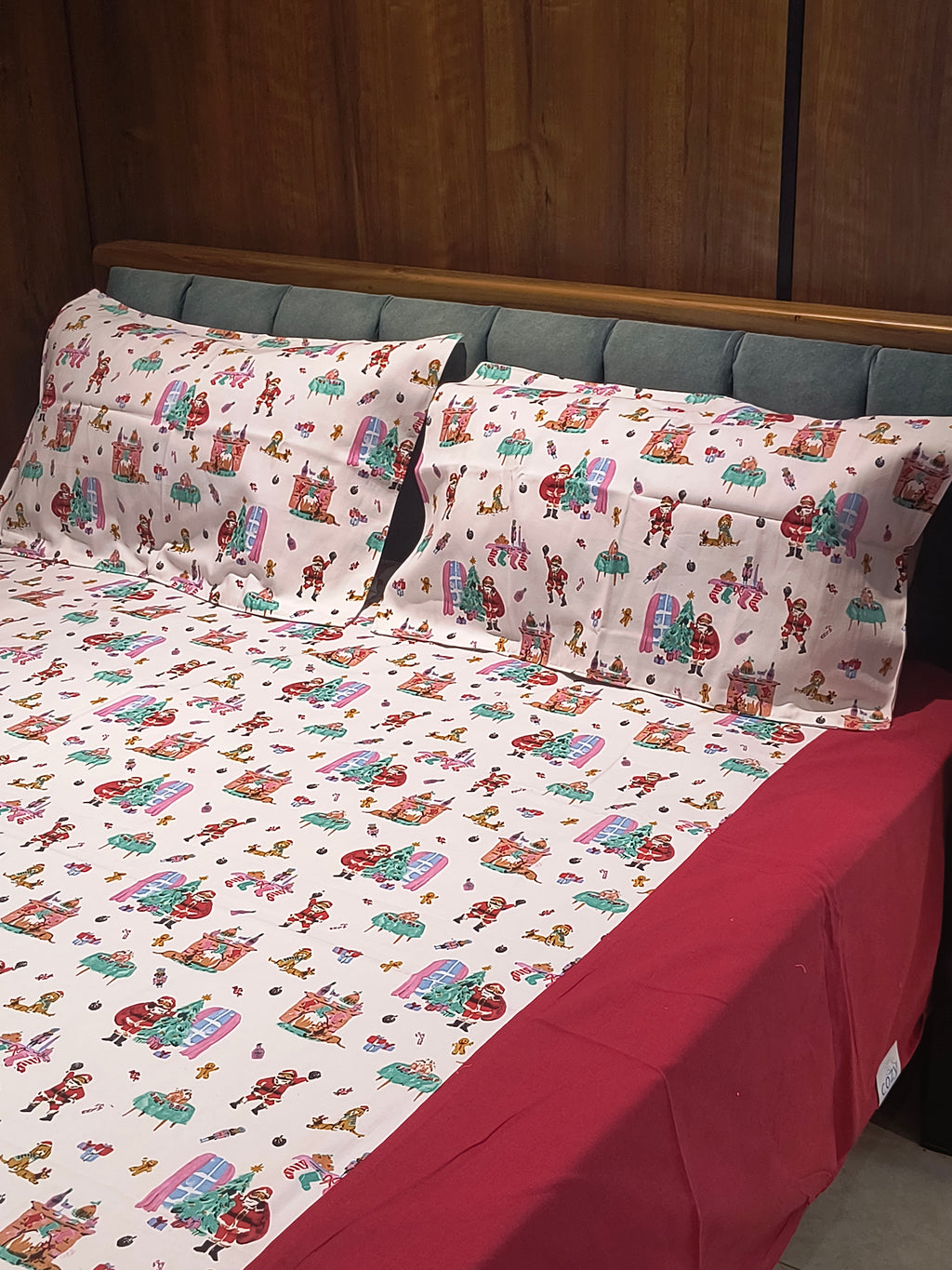 Xmas Theme King Size  Bedsheets