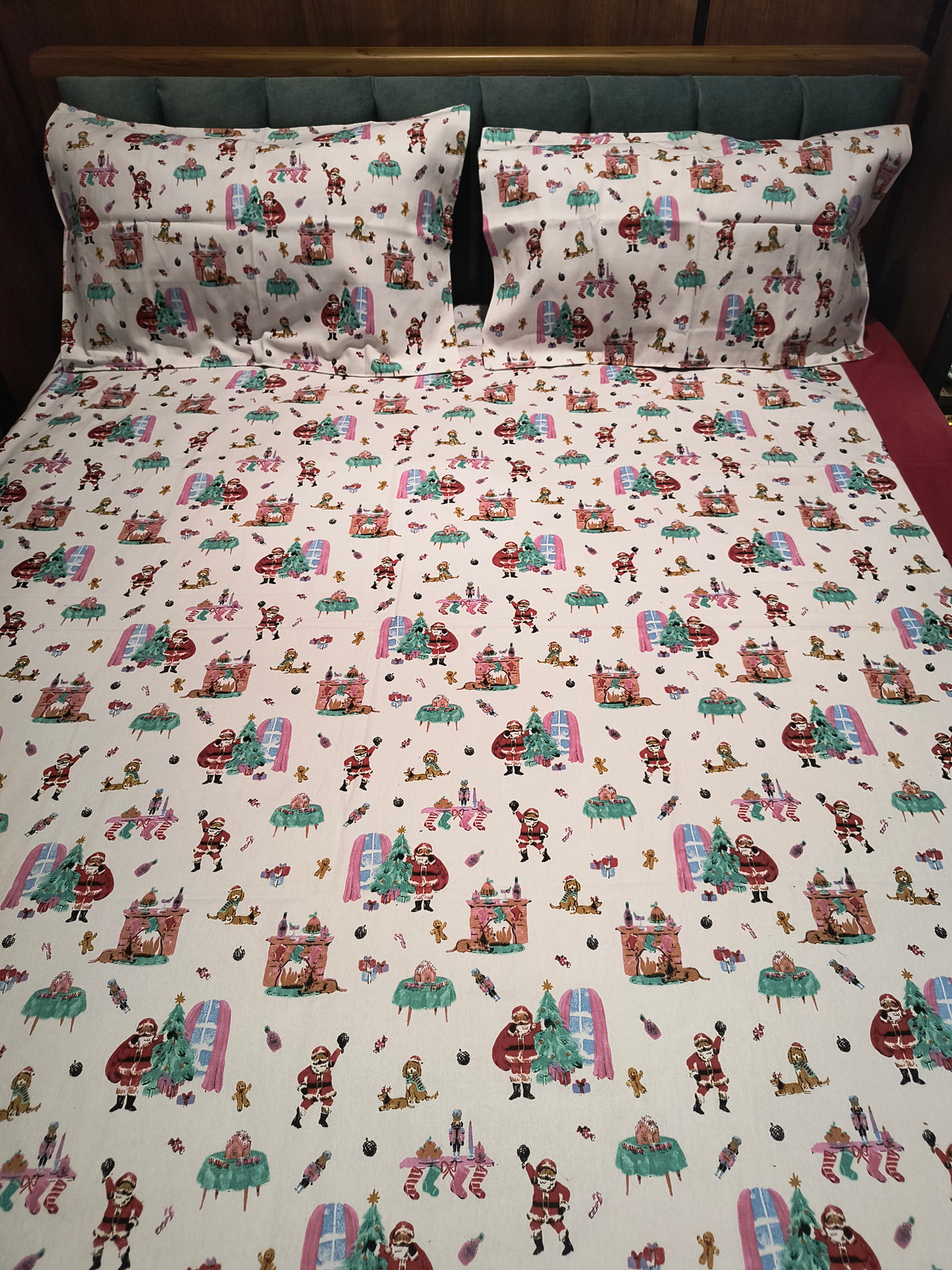 Xmas Theme King Size  Bedsheets