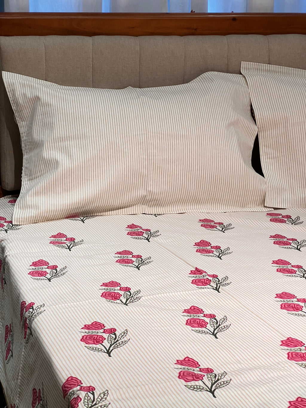 Block Print King Size Bedsheet