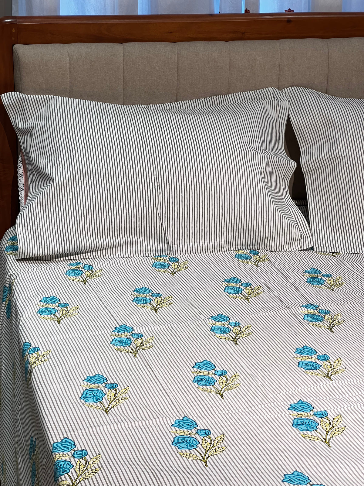 Block Print King Size Bedsheet