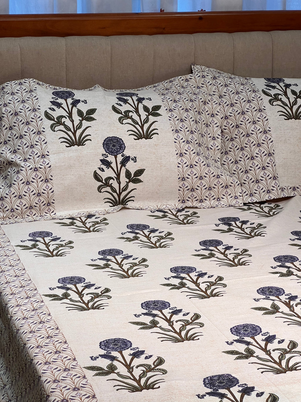 Block Print King Size Bedsheet