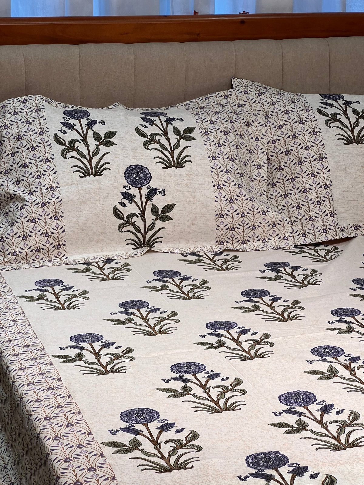 Block Print King Size Bedsheet