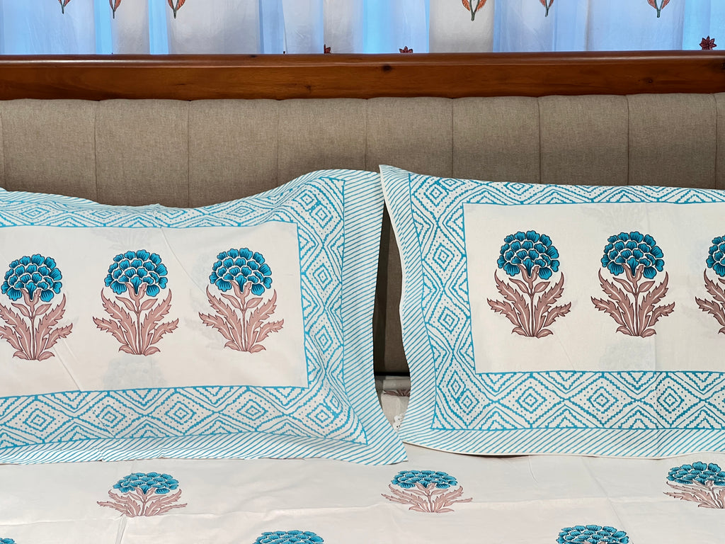Block Print King Size Bedsheets