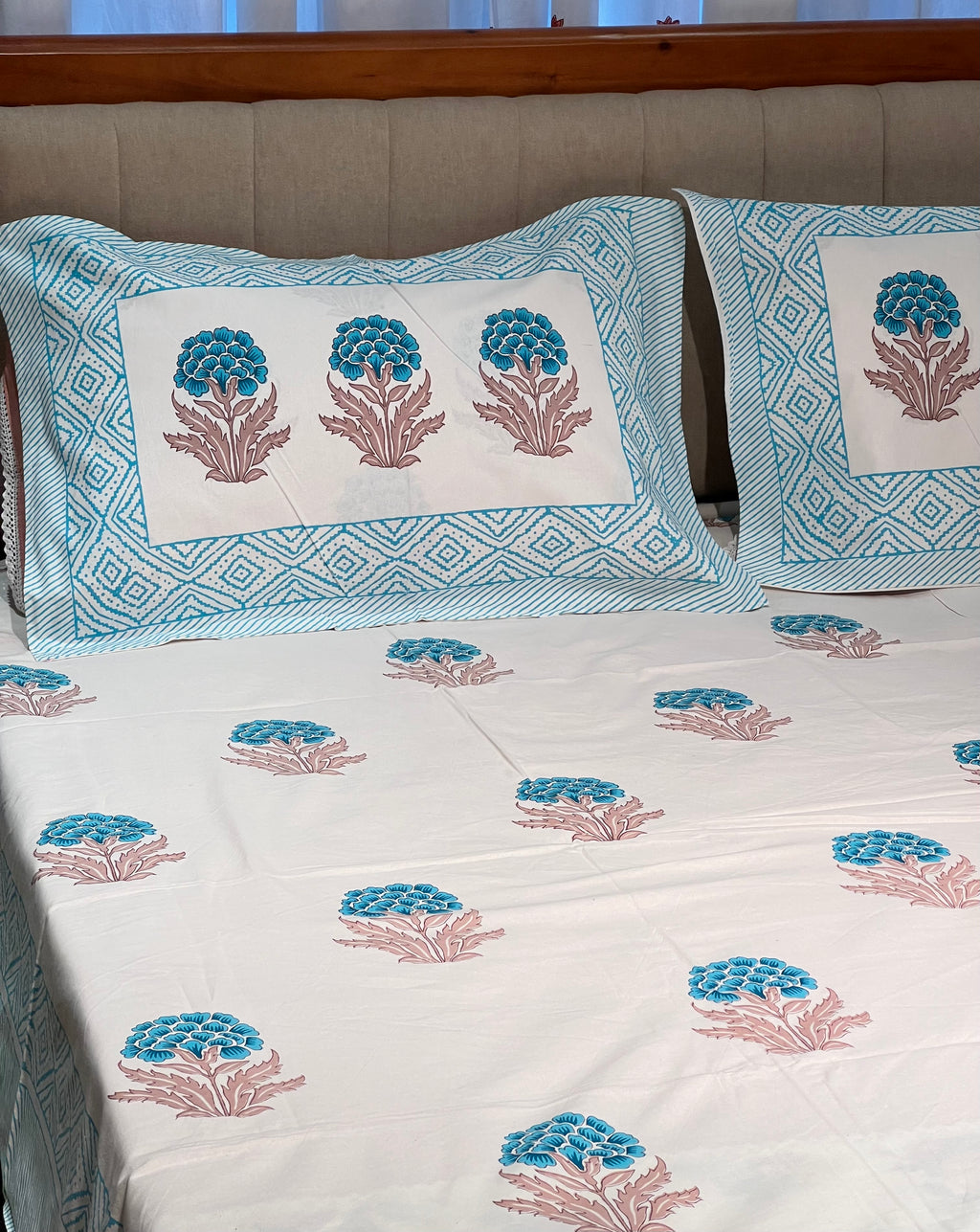 Block Print King Size Bedsheets
