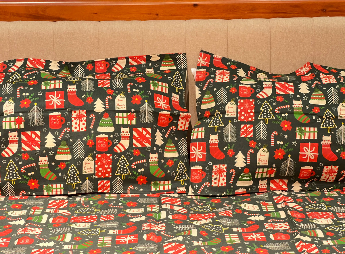 XMAS THEME KING SIZE BEDSHEETS