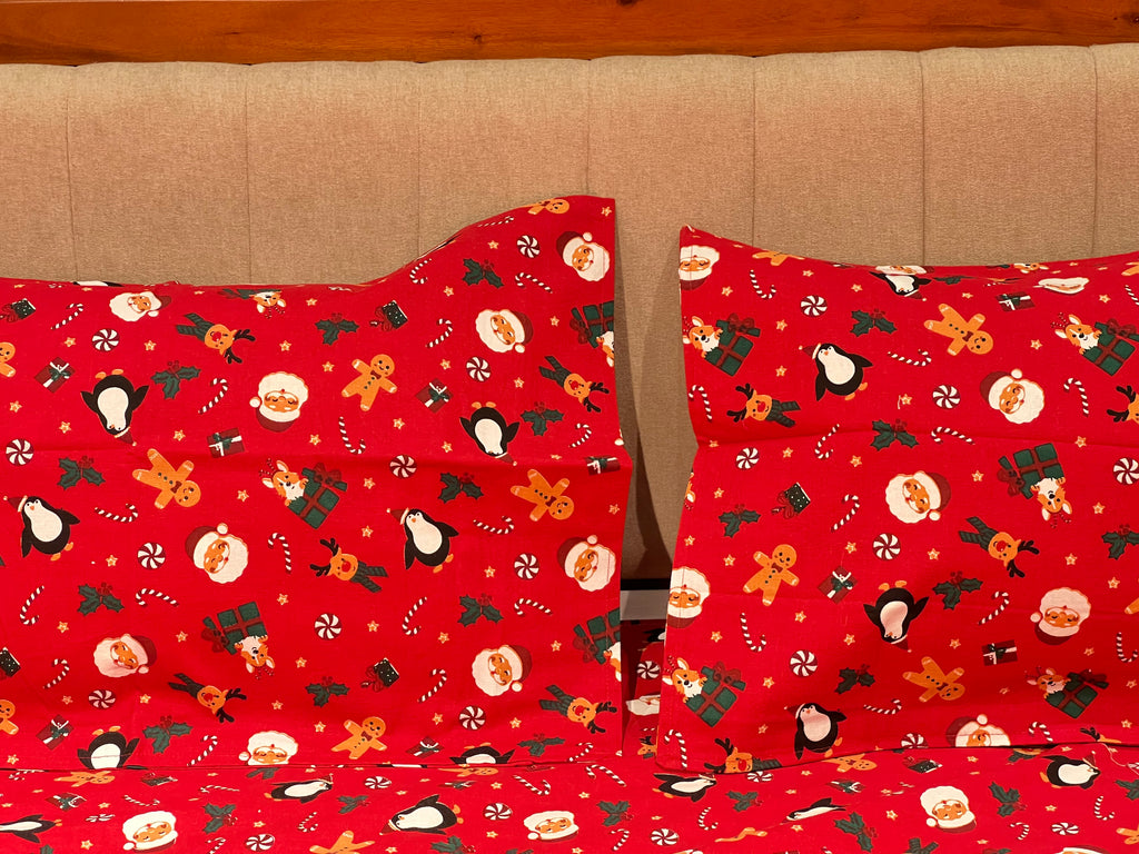 XMAS THEME KING SIZE BEDSHEETS