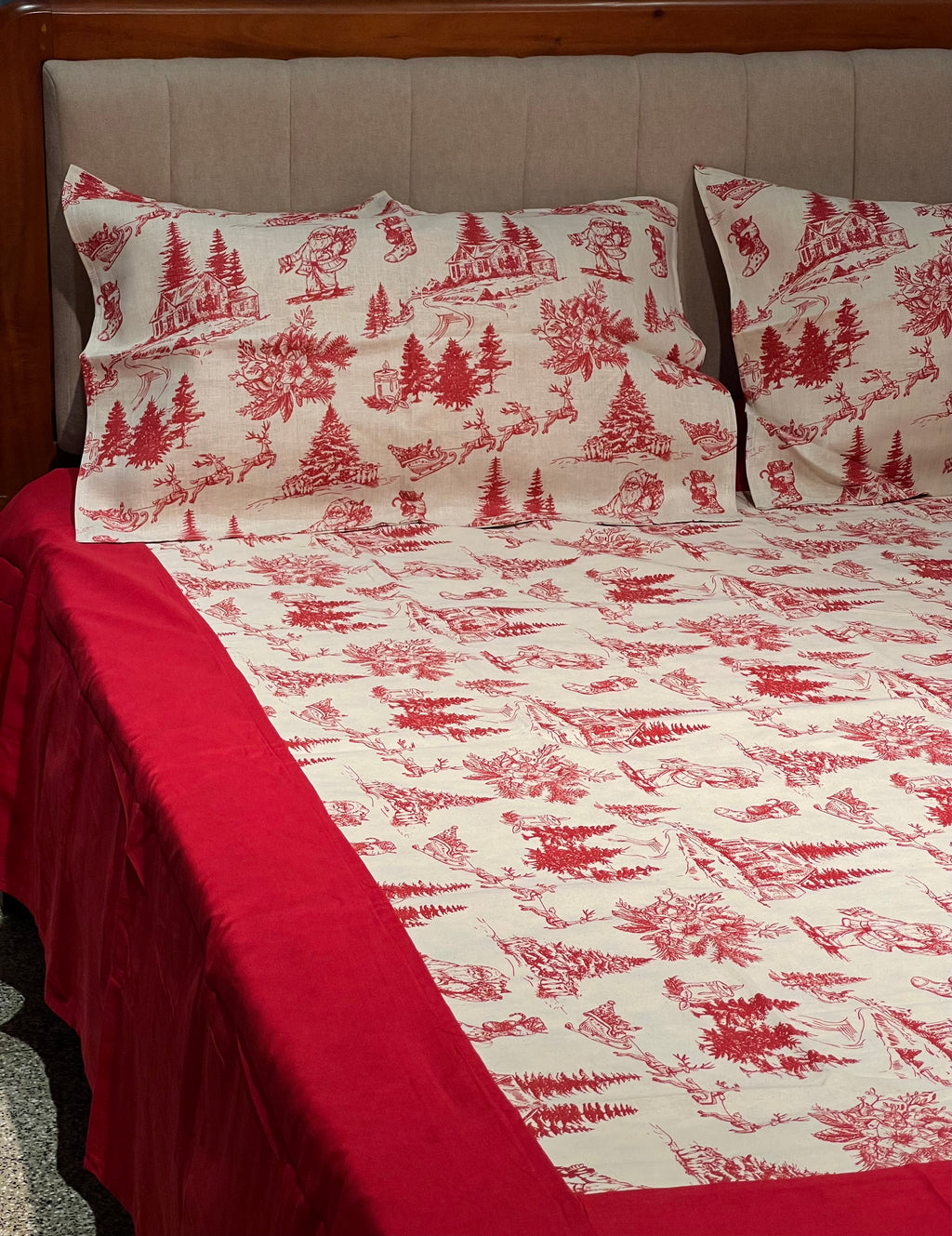 XMAS THEME KING SIZE BEDSHEETS