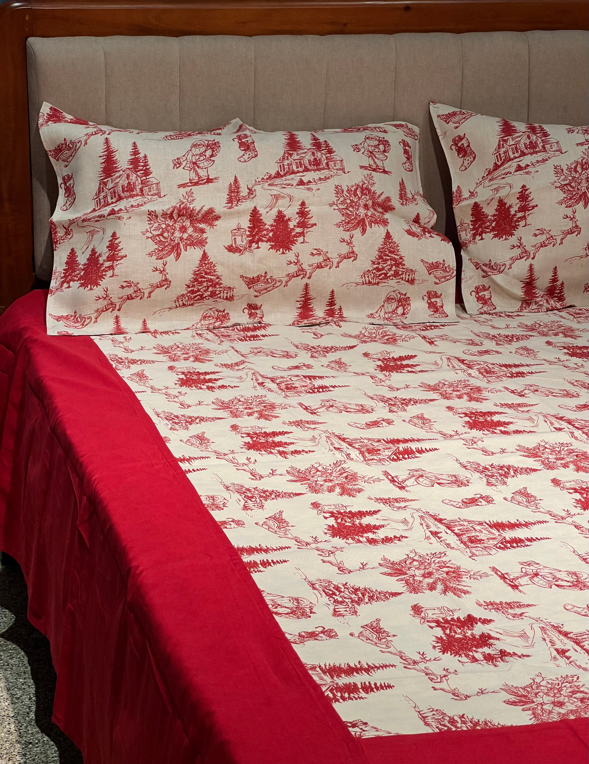 XMAS THEME KING SIZE BEDSHEETS