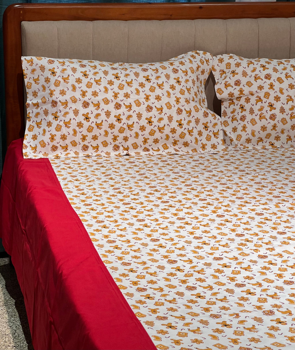 XMAS THEME KING SIZE BEDSHEETS
