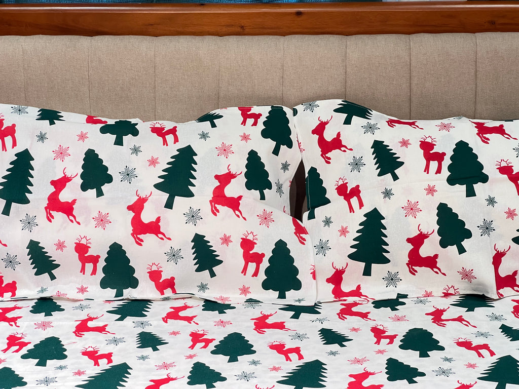 XMAS THEME KING SIZE BEDSHEETS