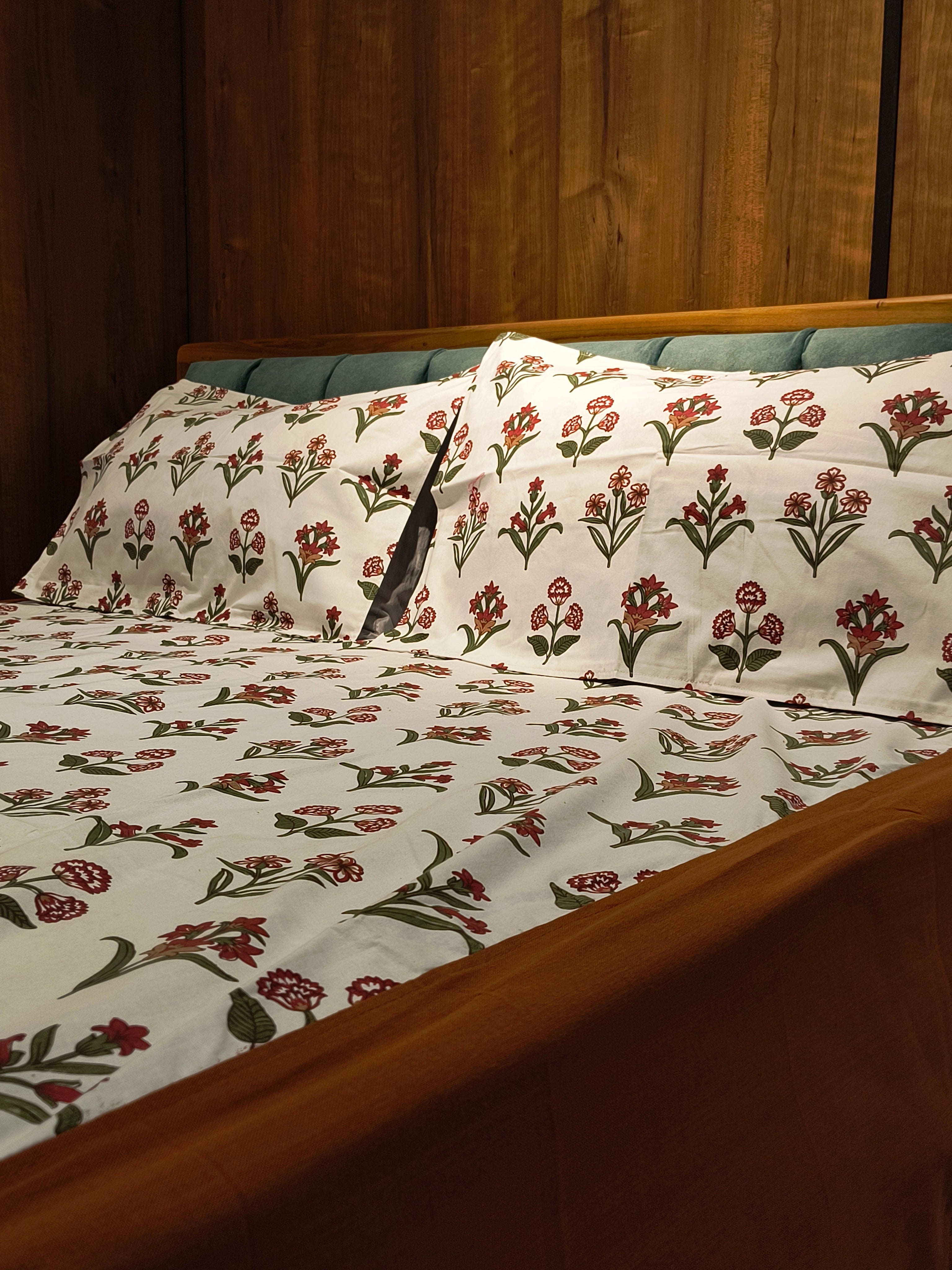 Queen Border Bedsheet Set