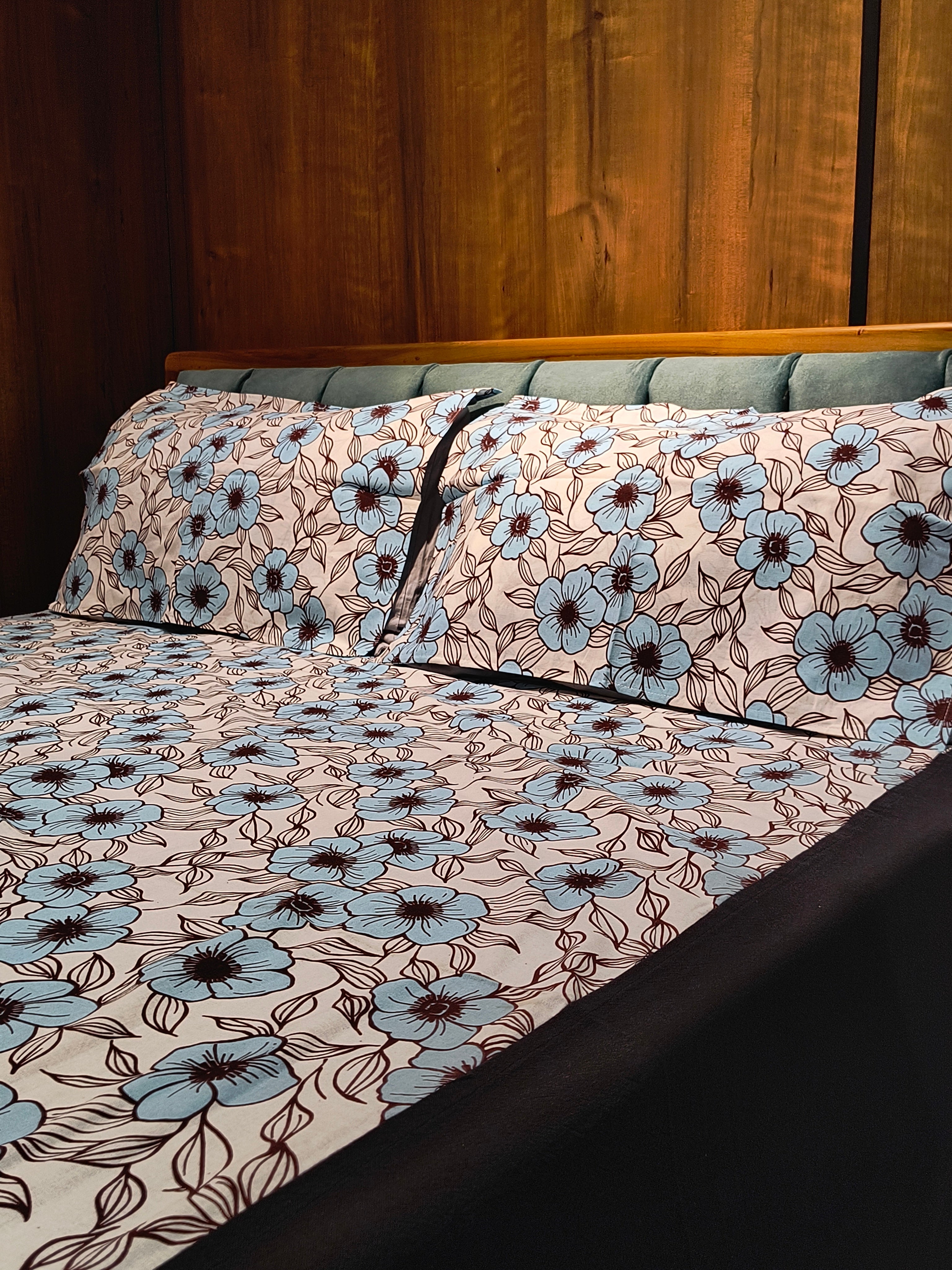 Queen Border Bedsheet Set