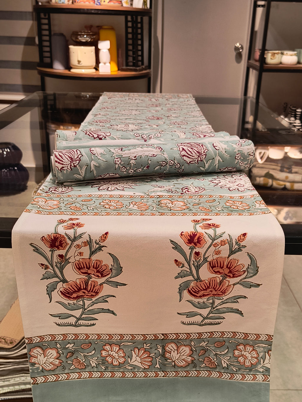 Hand Block Printed Table Runner Set