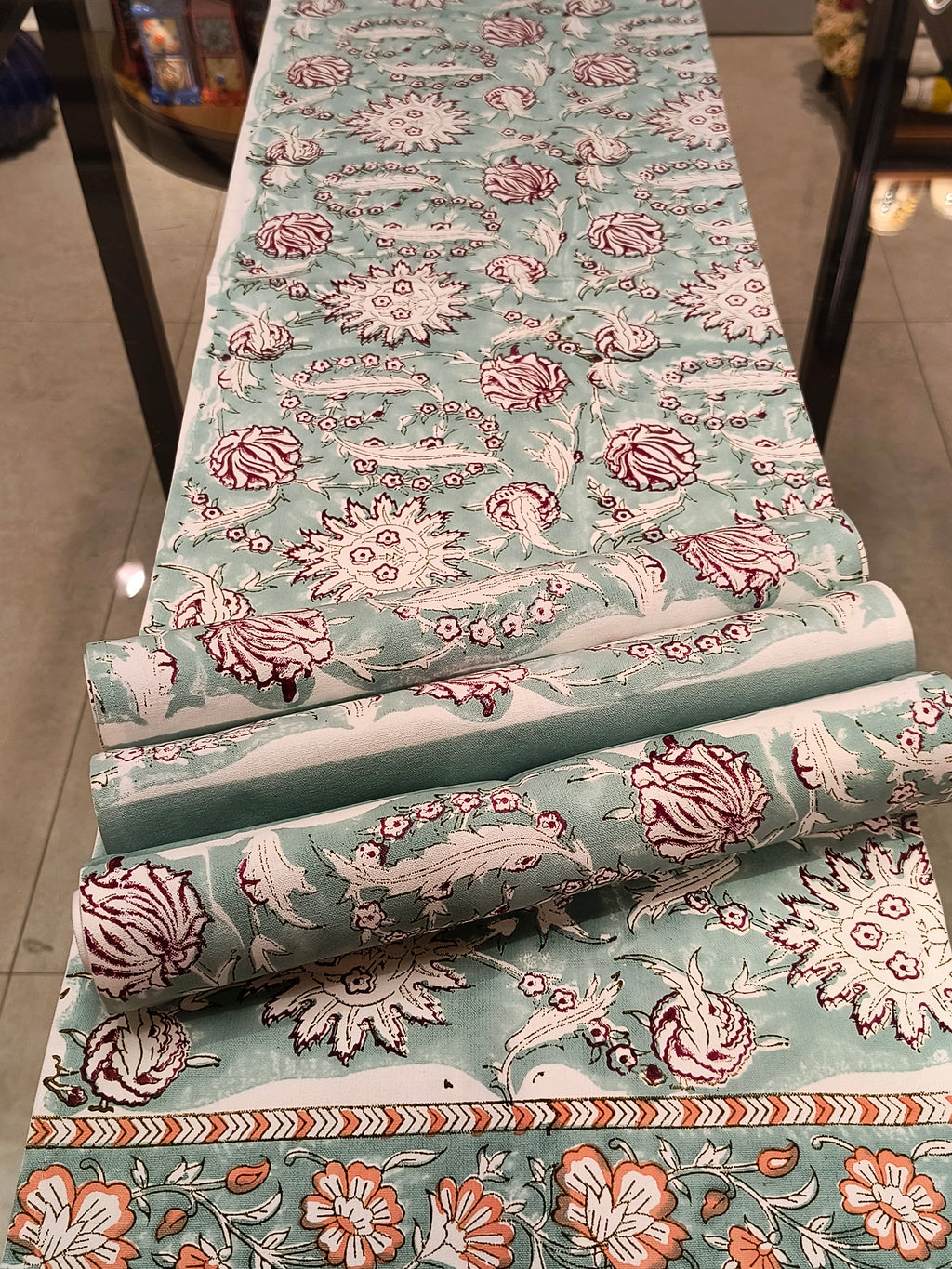 Hand Block Printed Table Runner Set