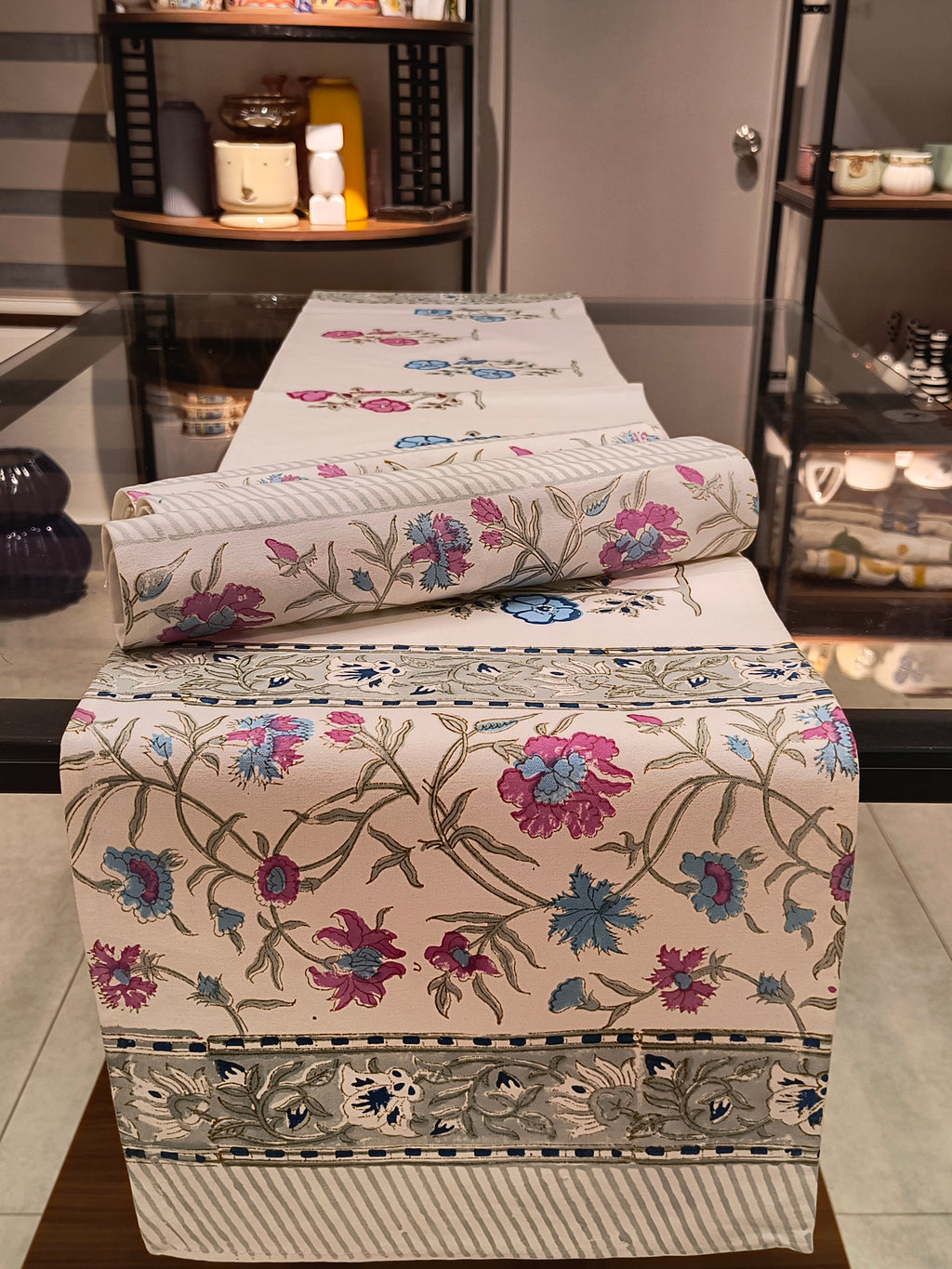 Hand Block Printed Table Runner Set