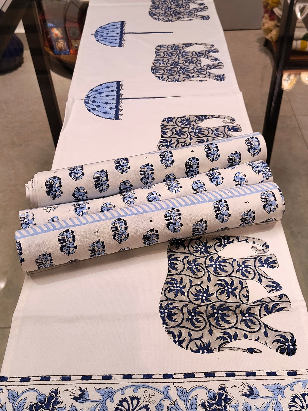 Hand Block Printed Table Runner Set