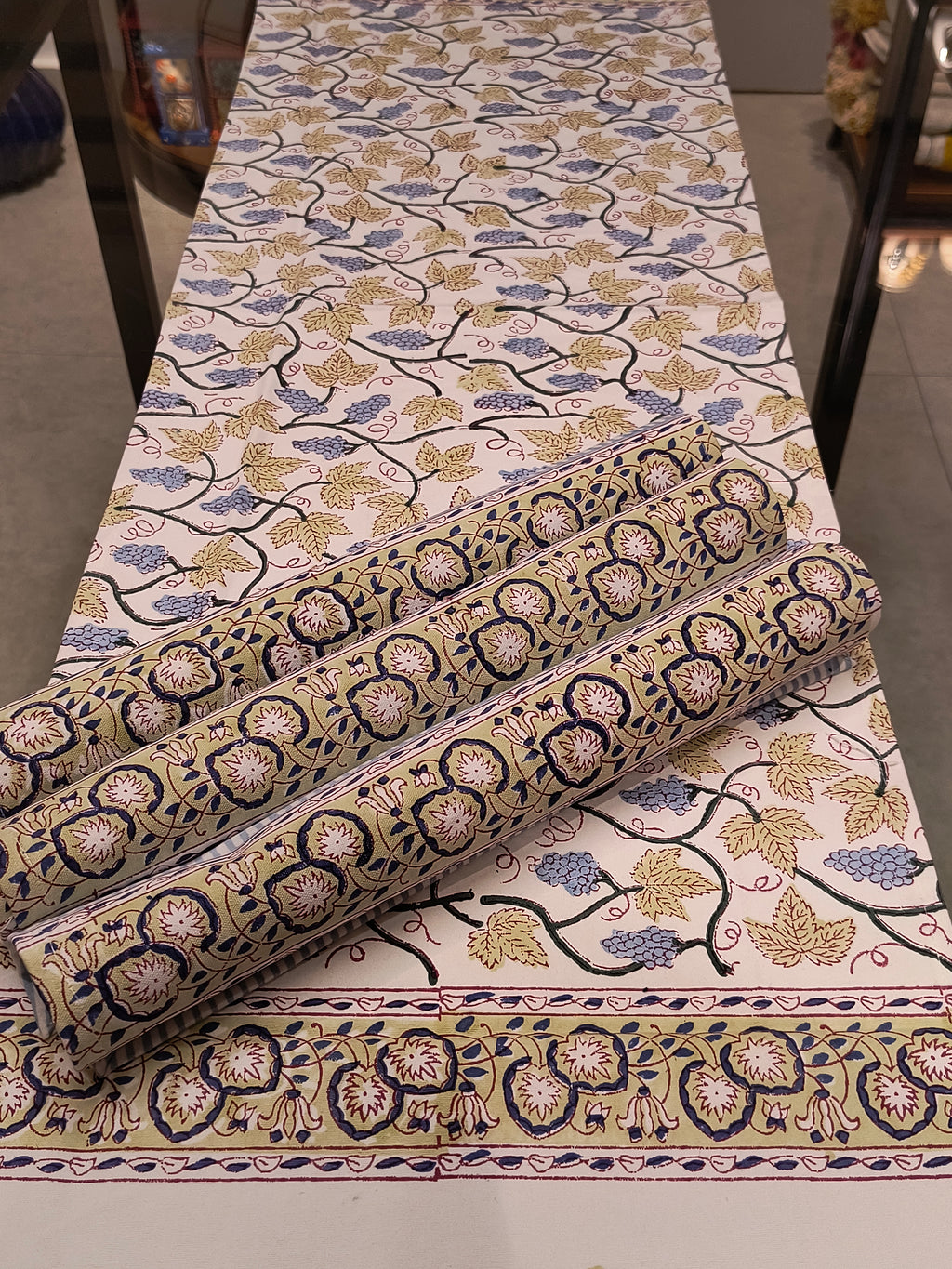 Hand Block Printed Table Runner Set
