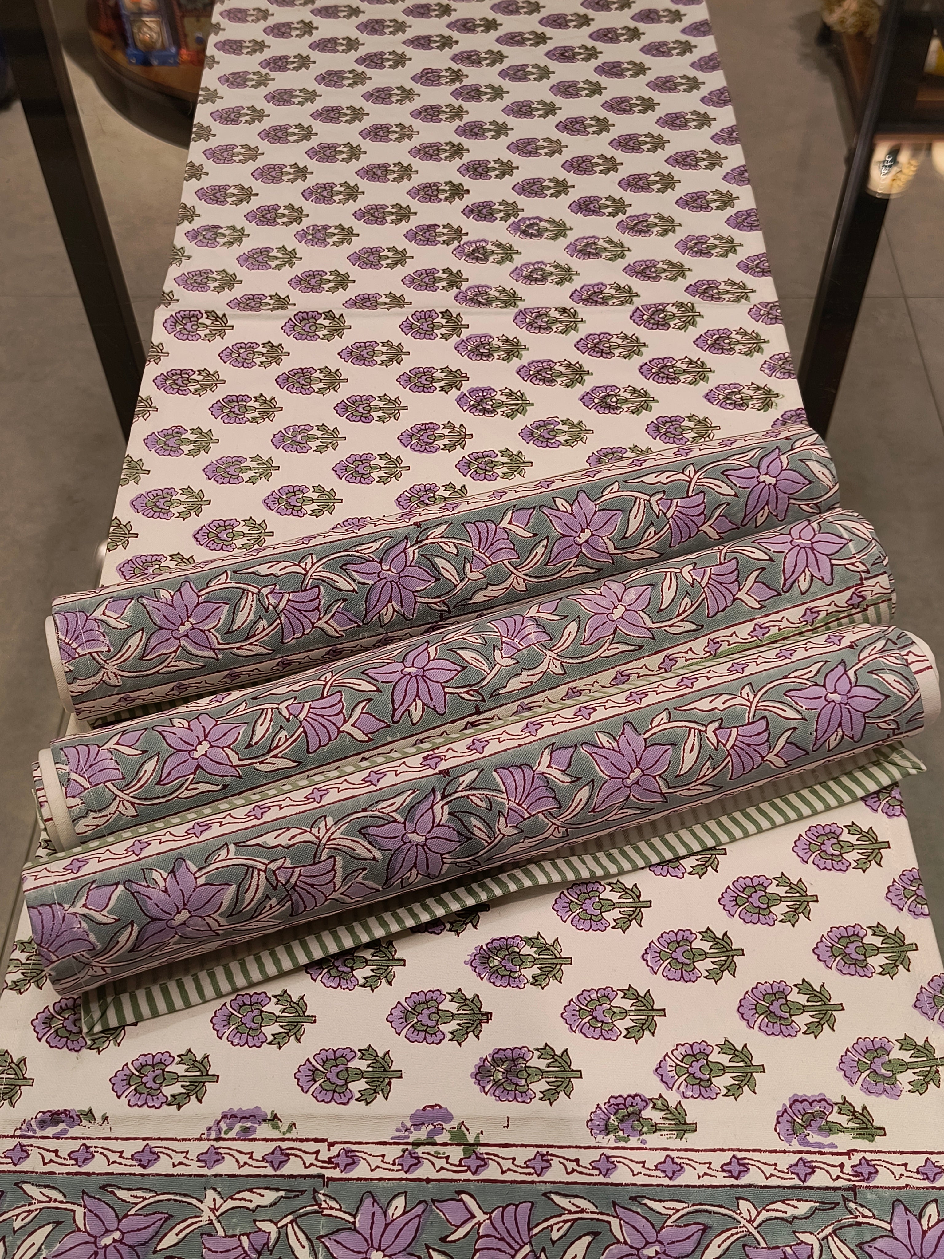 Hand Block Printed Table Runner Set