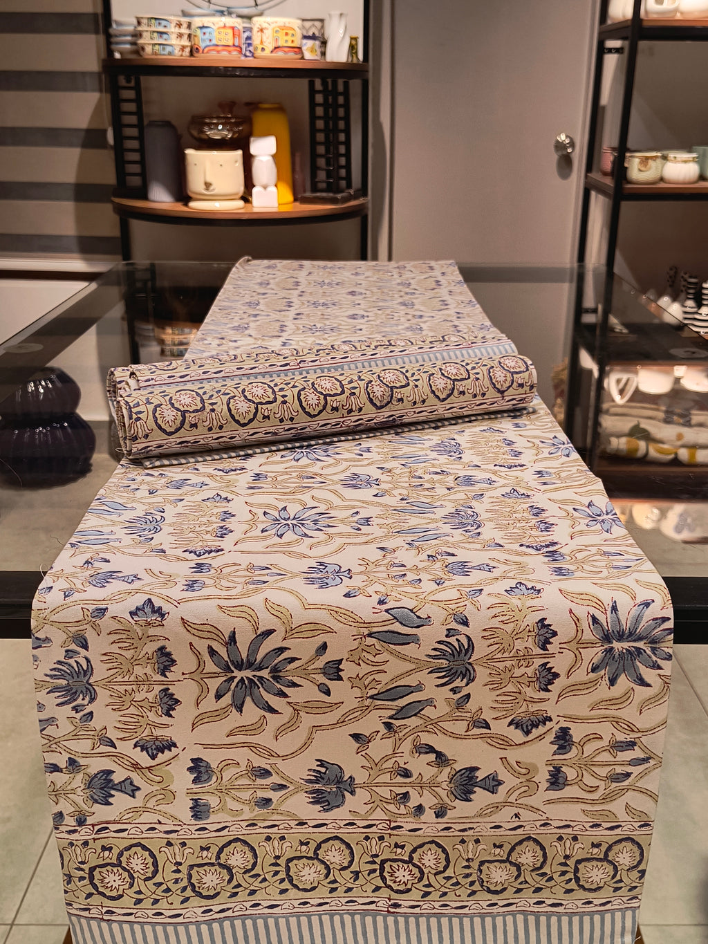 Hand Block Printed Table Runner Set
