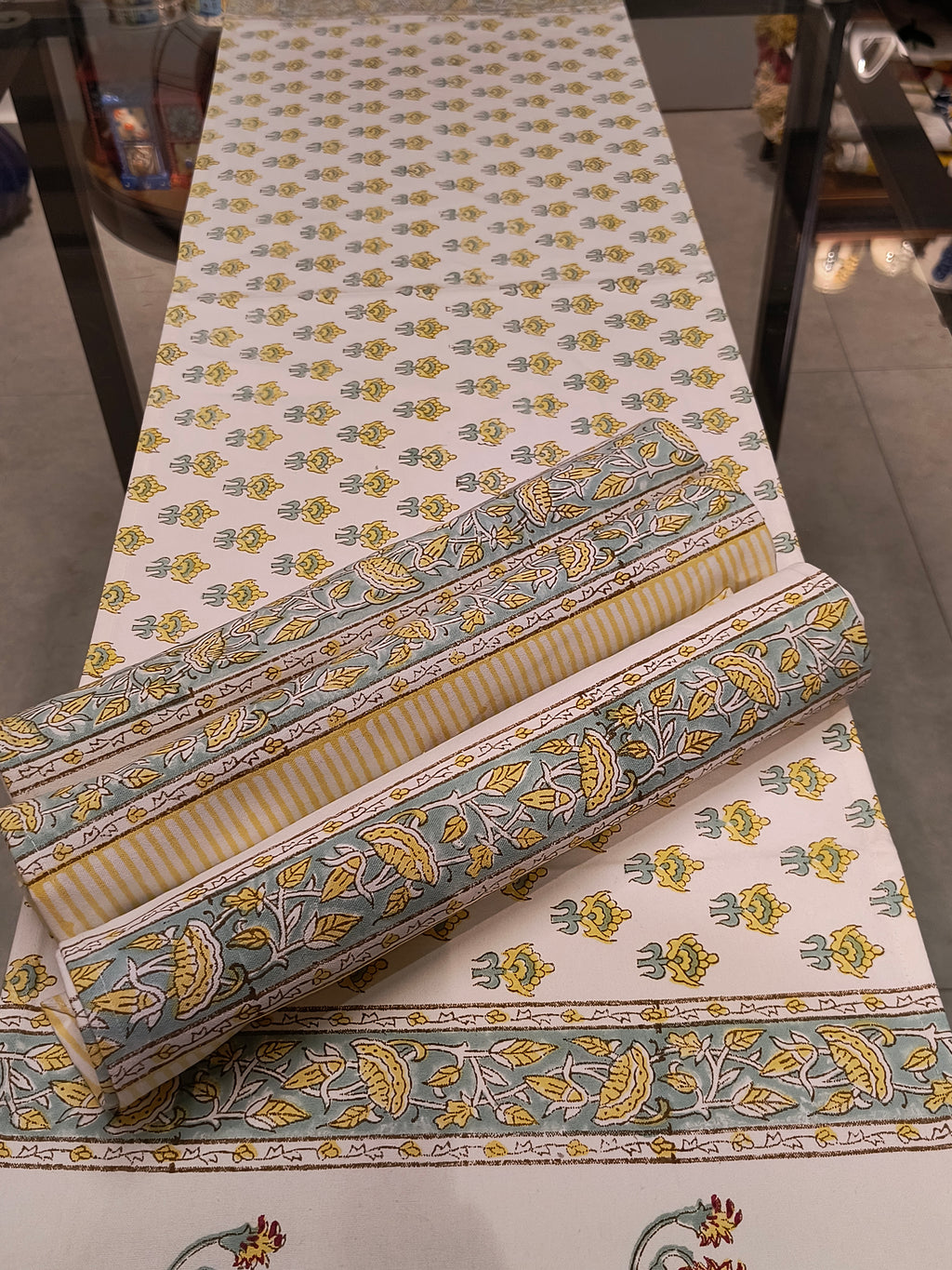Hand Block Printed Table Runner Set
